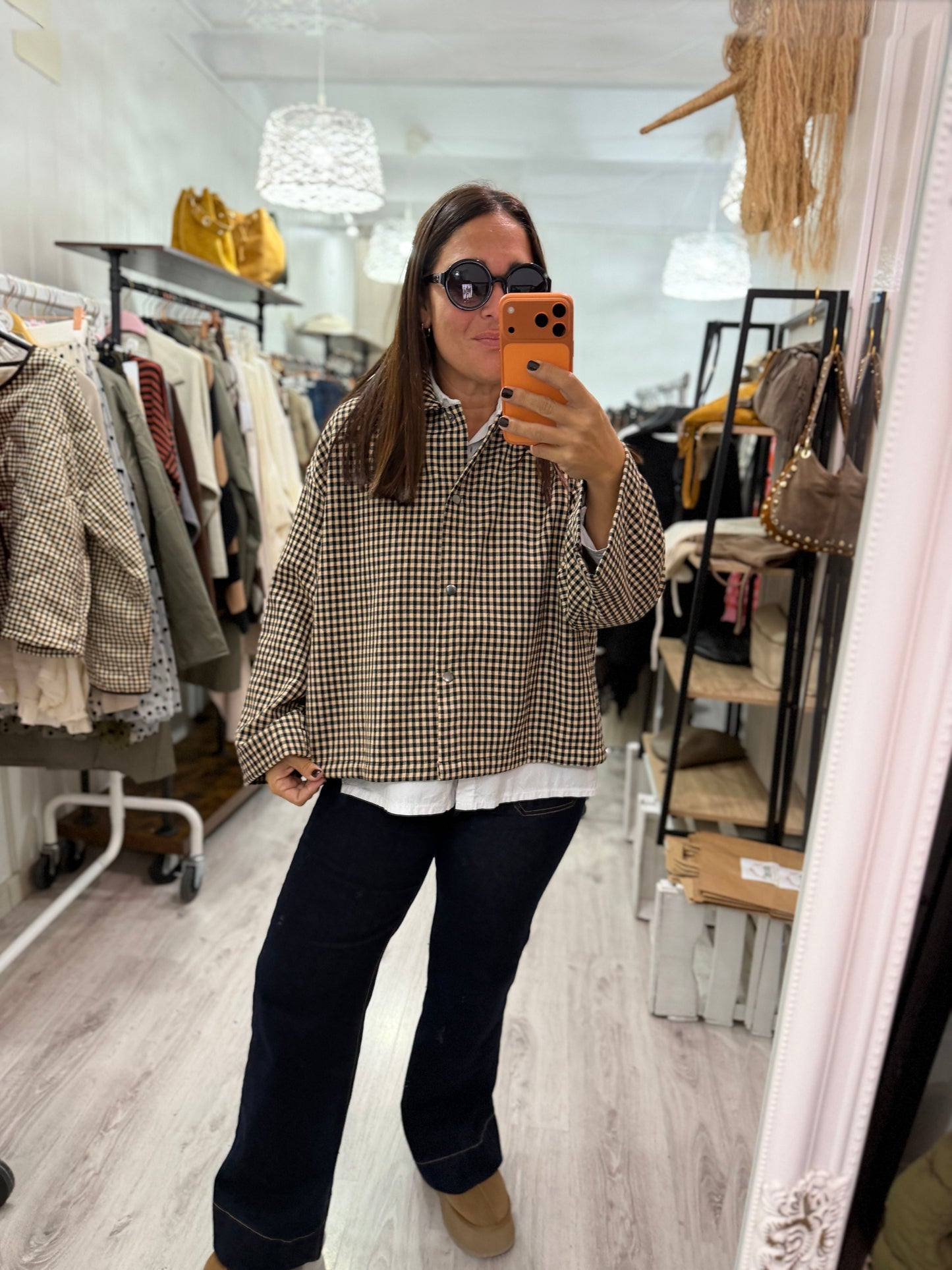 Chaqueta Kobe vichy negro