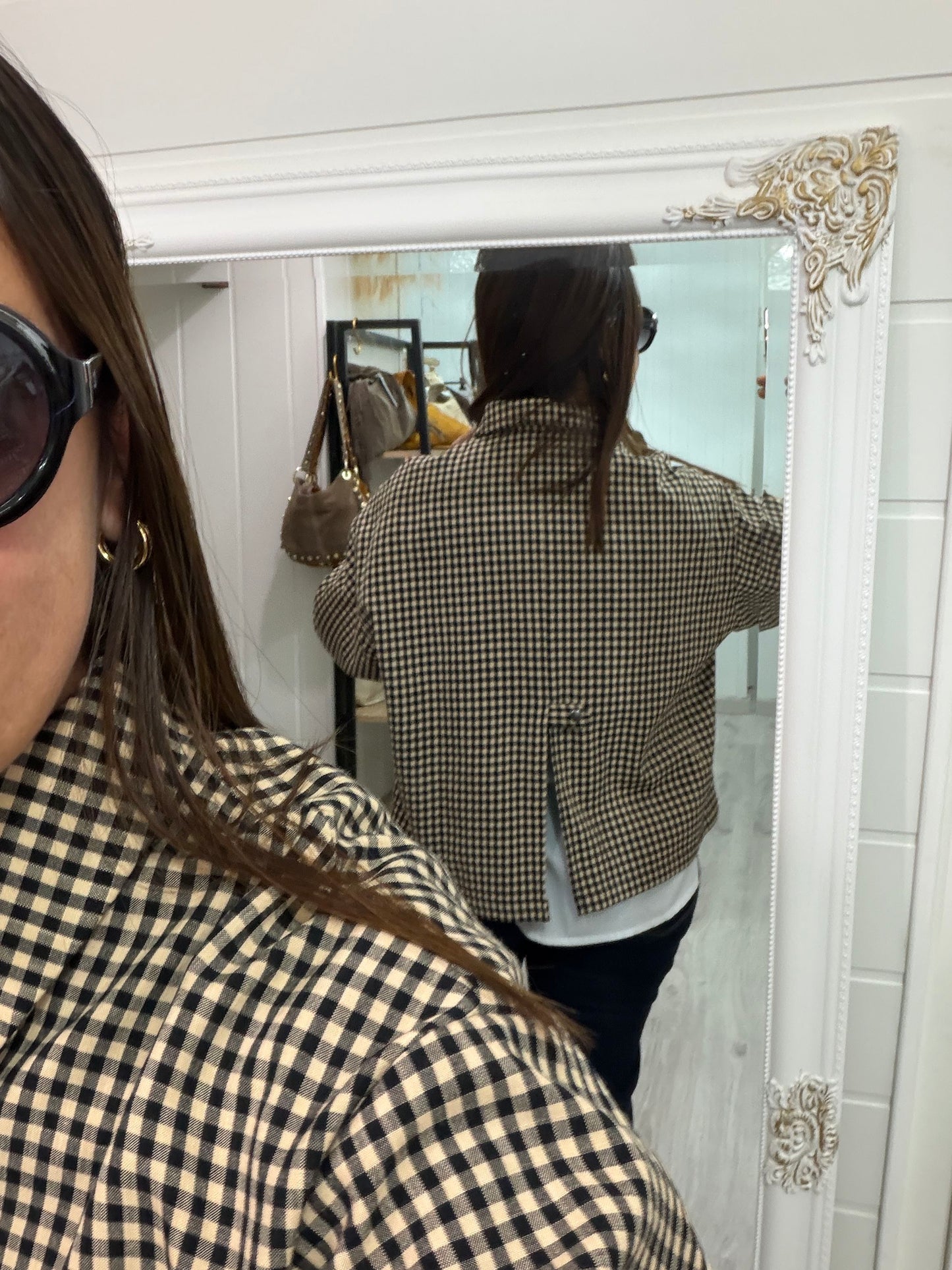 Chaqueta Kobe vichy negro