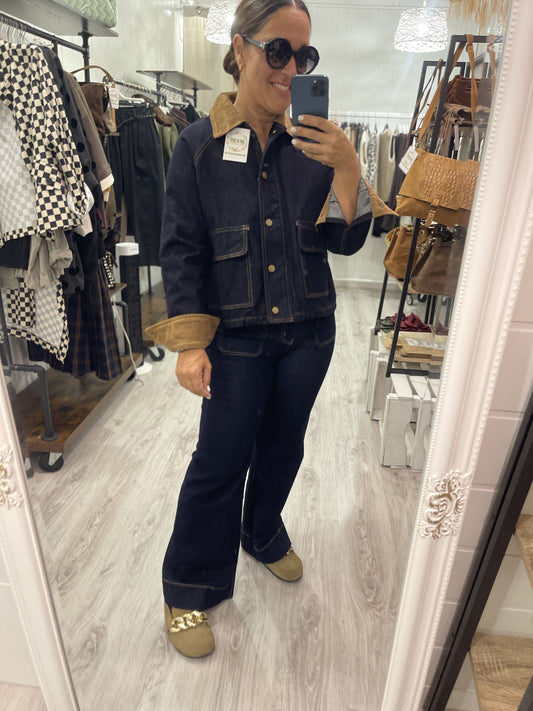 Chaqueta Olsen jeans detalles pana