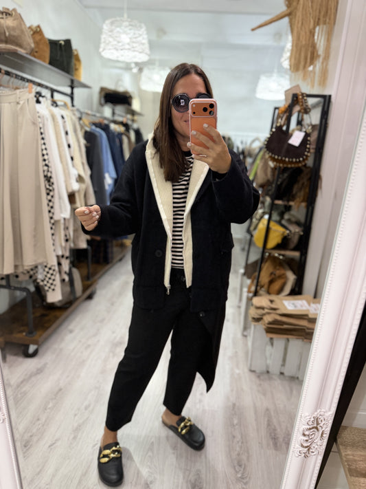 Chaqueta Bermeo capucha desmontable negro