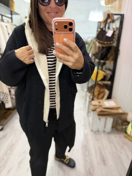 Chaqueta Bermeo capucha desmontable negro