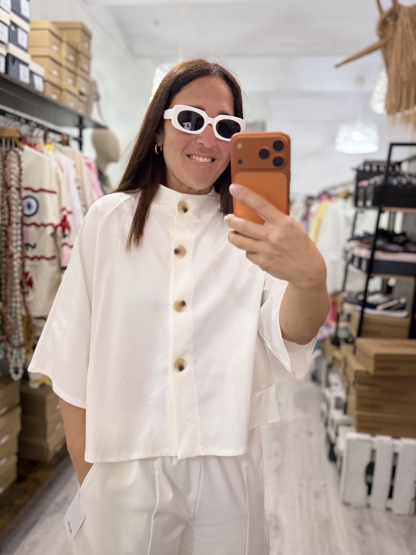 Chaqueta Ada punto roma marfil