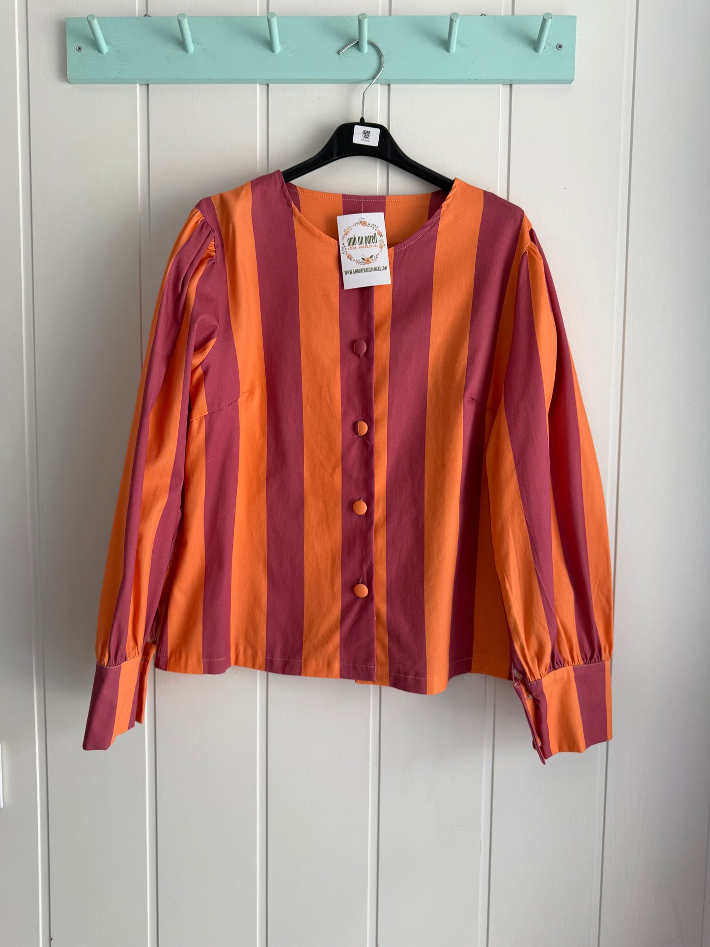 Conjunto Leticia naranja y rosa