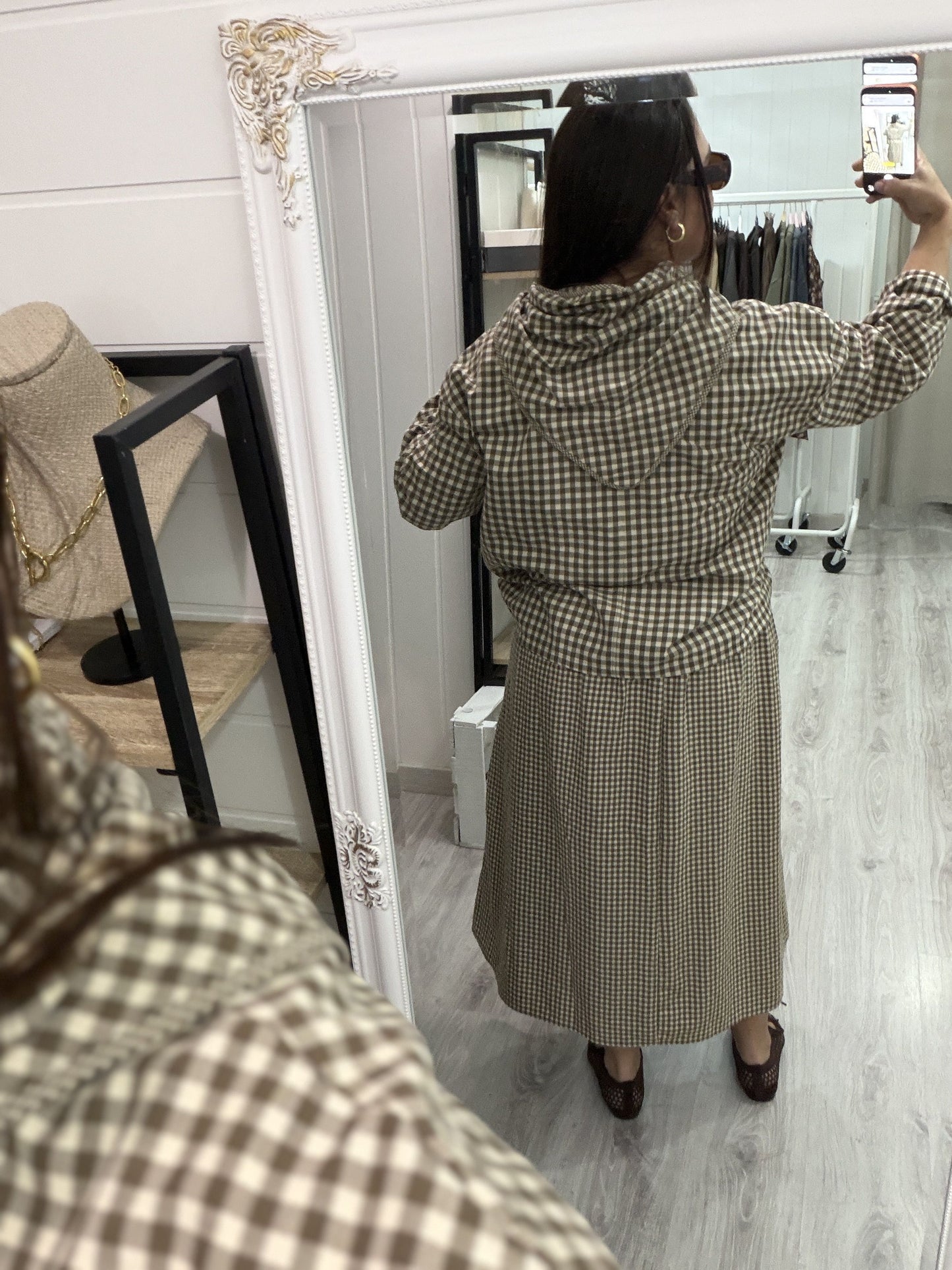 Blusa Vichy Toscana marrón