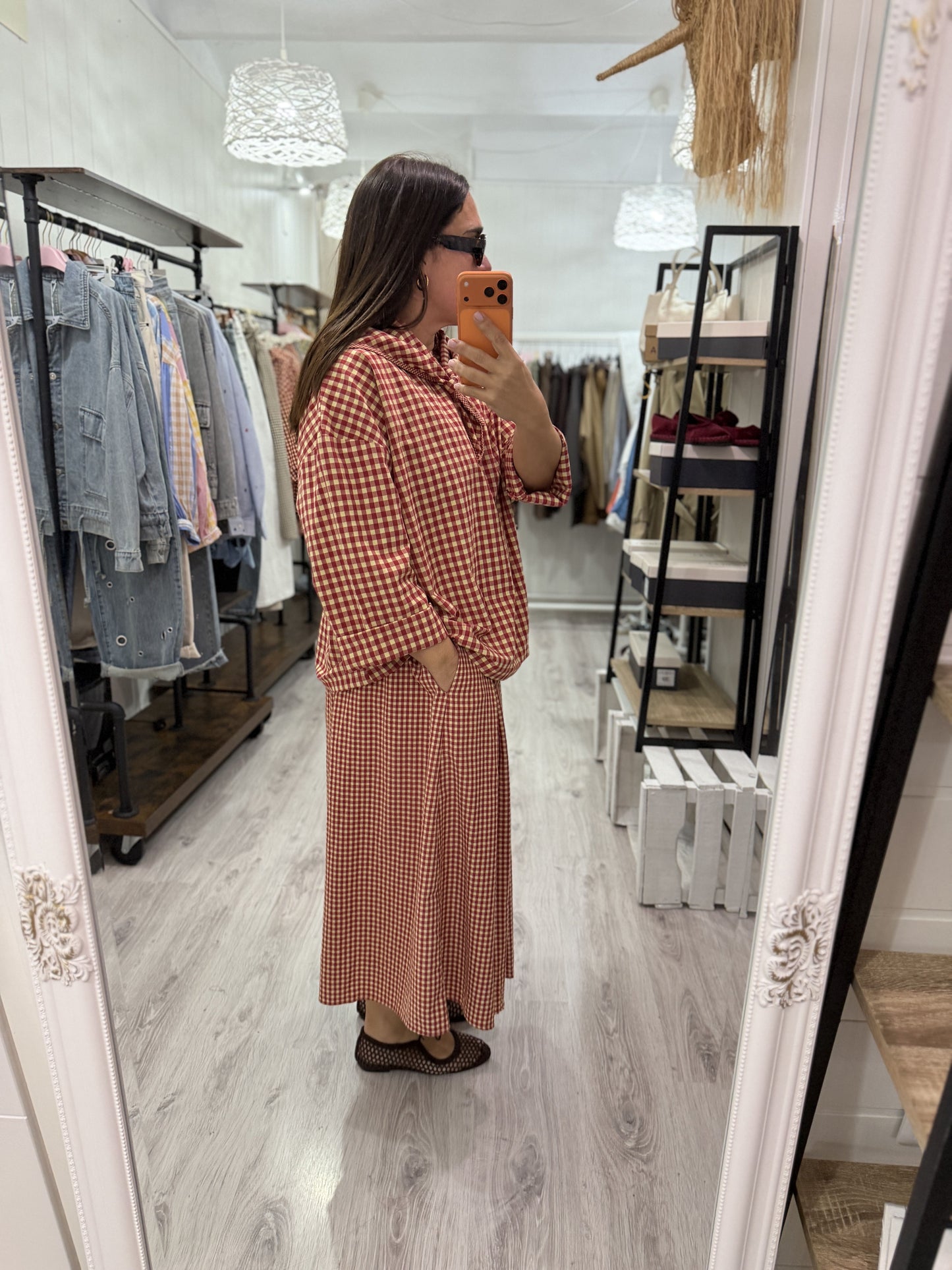 Blusa Vichy Toscana rojo