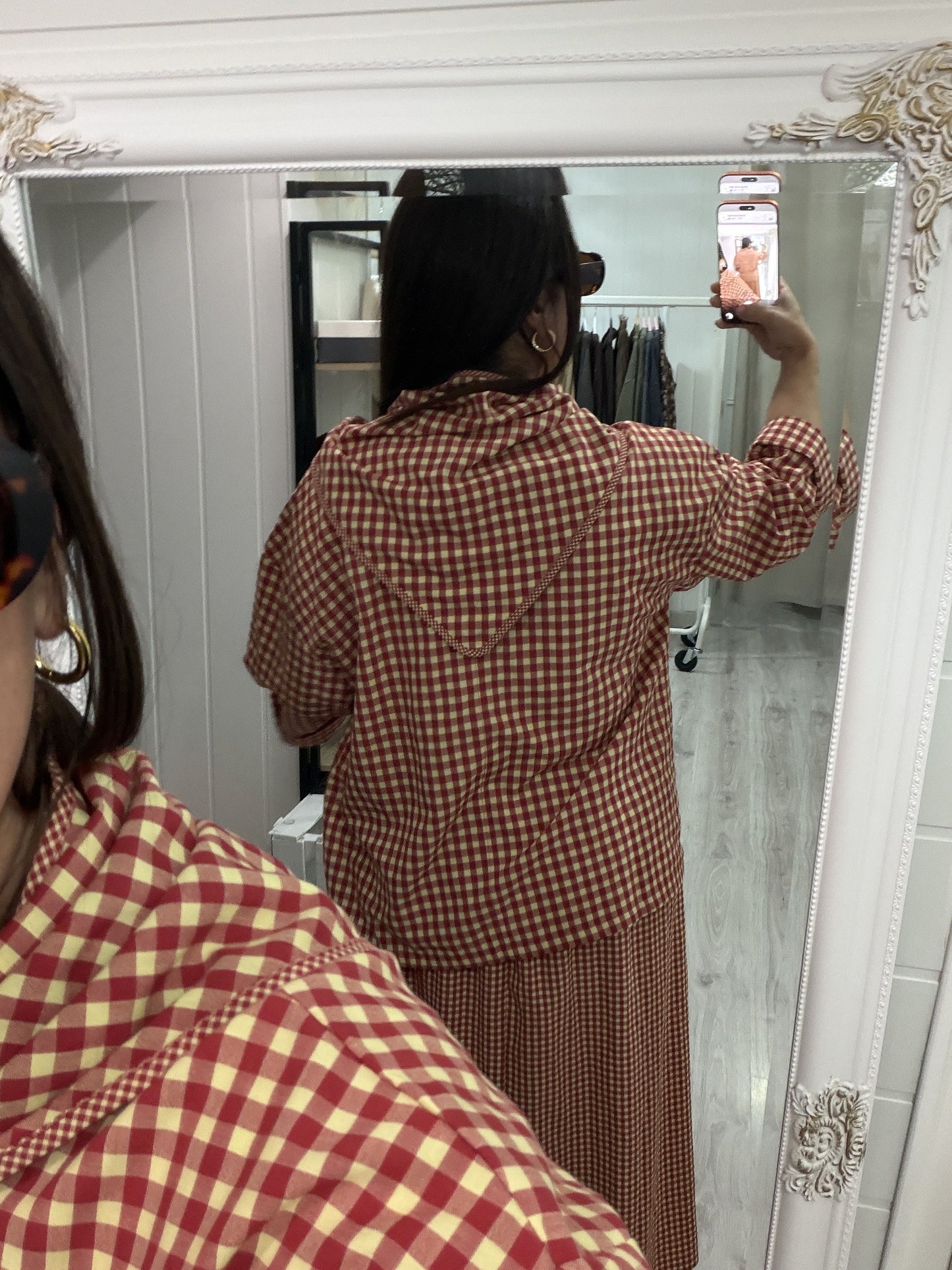 Blusa Vichy Toscana rojo