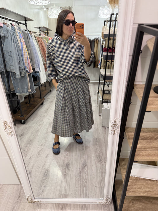 Blusa Vichy Toscana azul marino