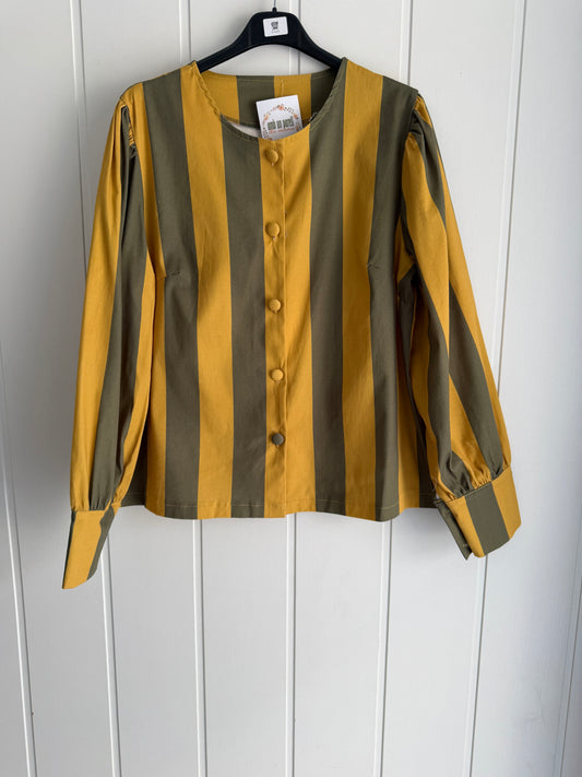 Chaqueta Leticia kaki y mostaza