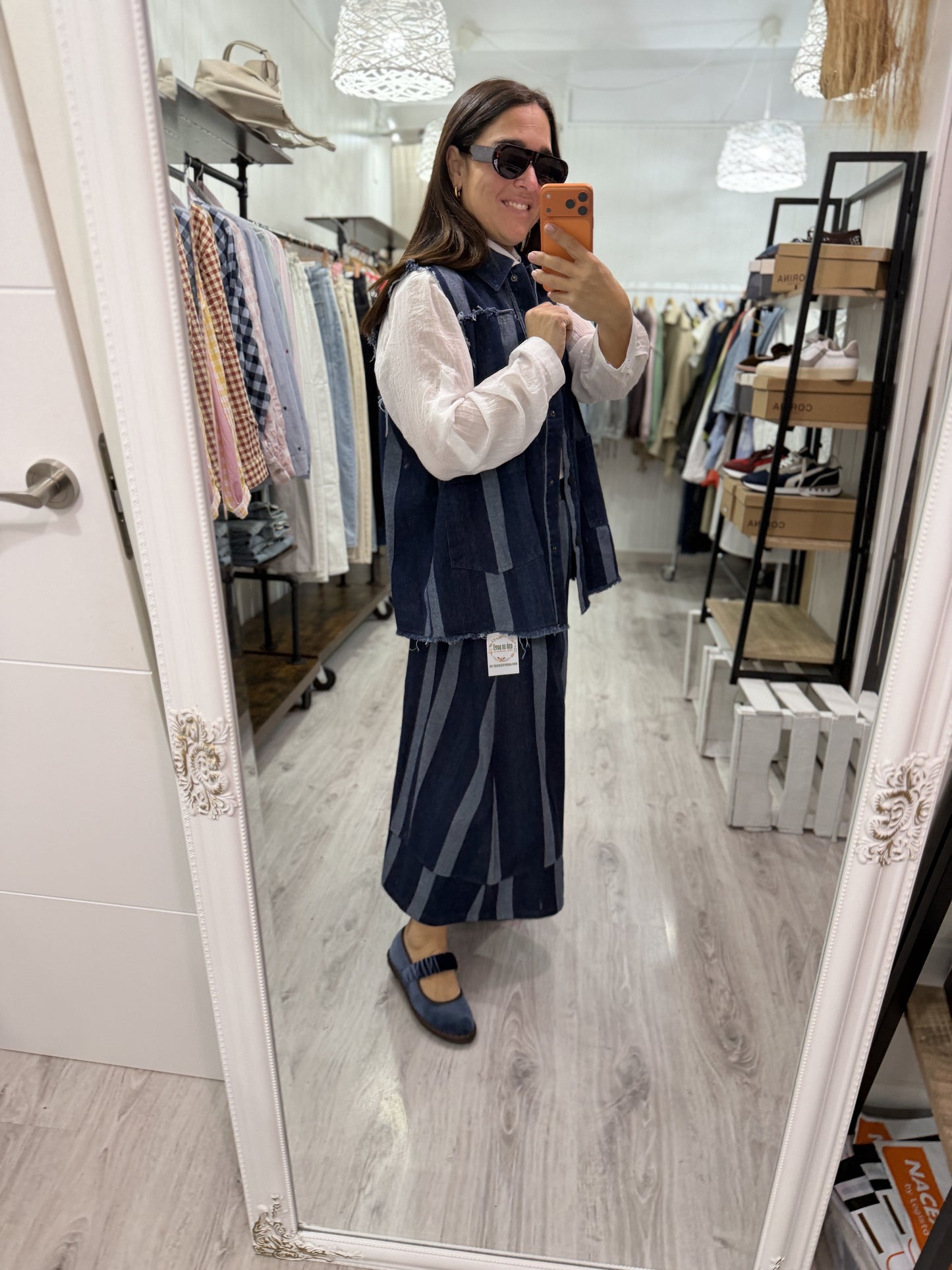 Conjunto Stripes jeans azul