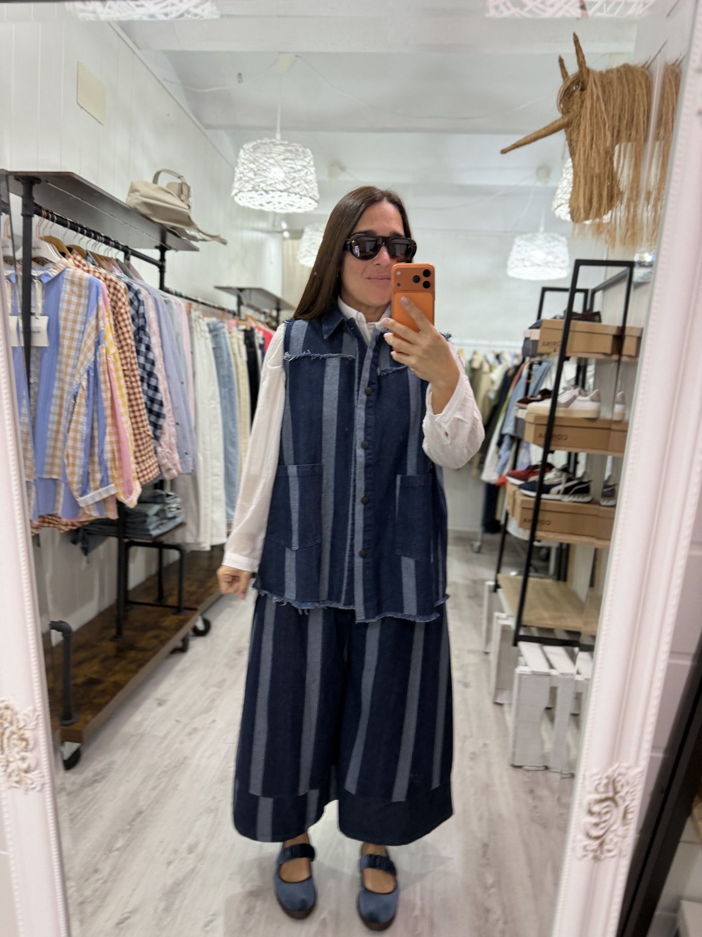 Conjunto Stripes jeans azul