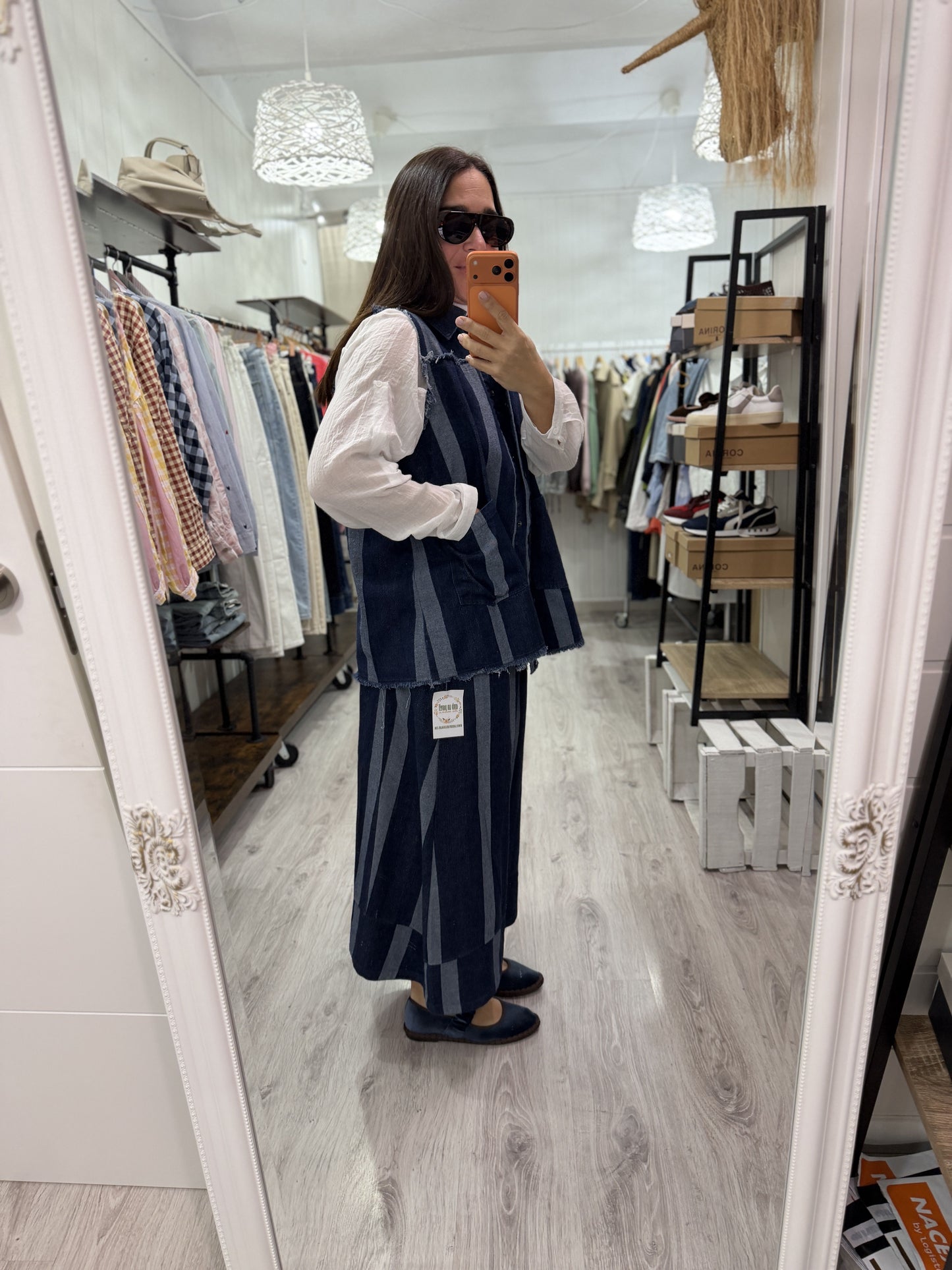 Conjunto Stripes jeans azul