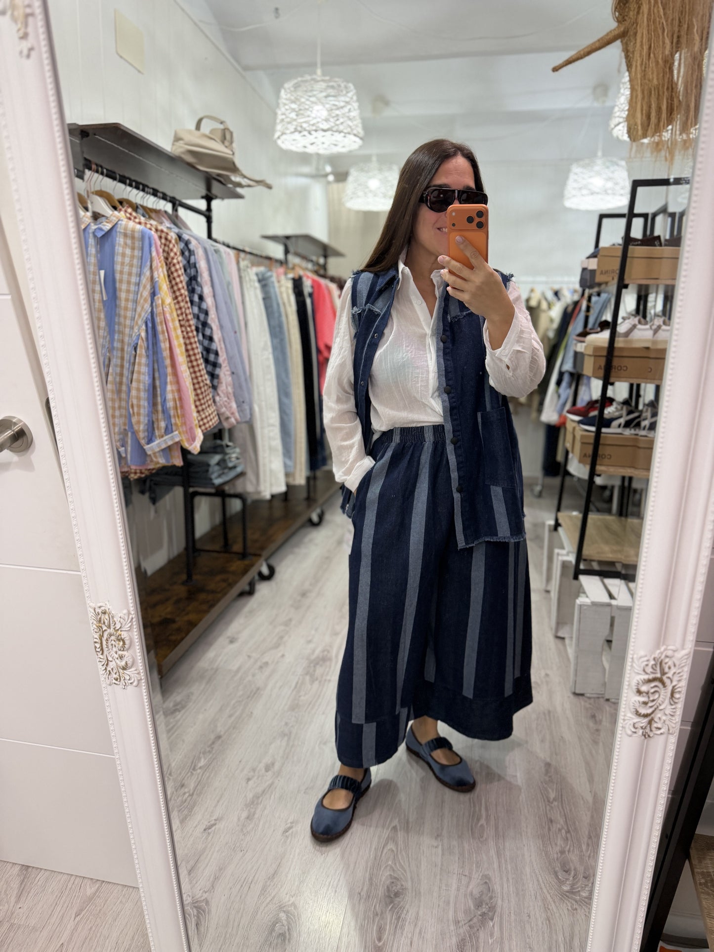 Conjunto Stripes jeans azul