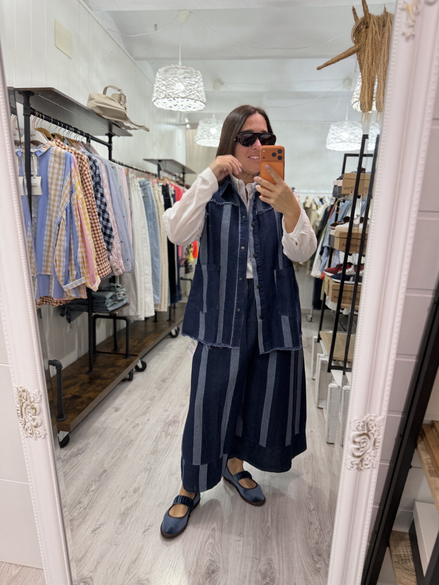 Conjunto Stripes jeans azul