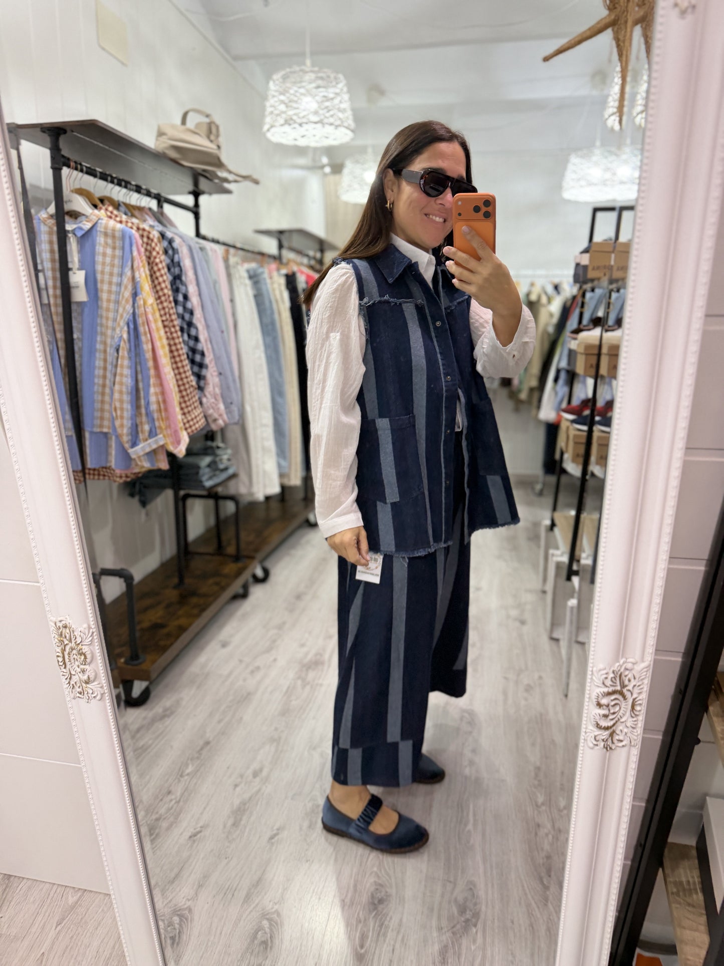Conjunto Stripes jeans azul