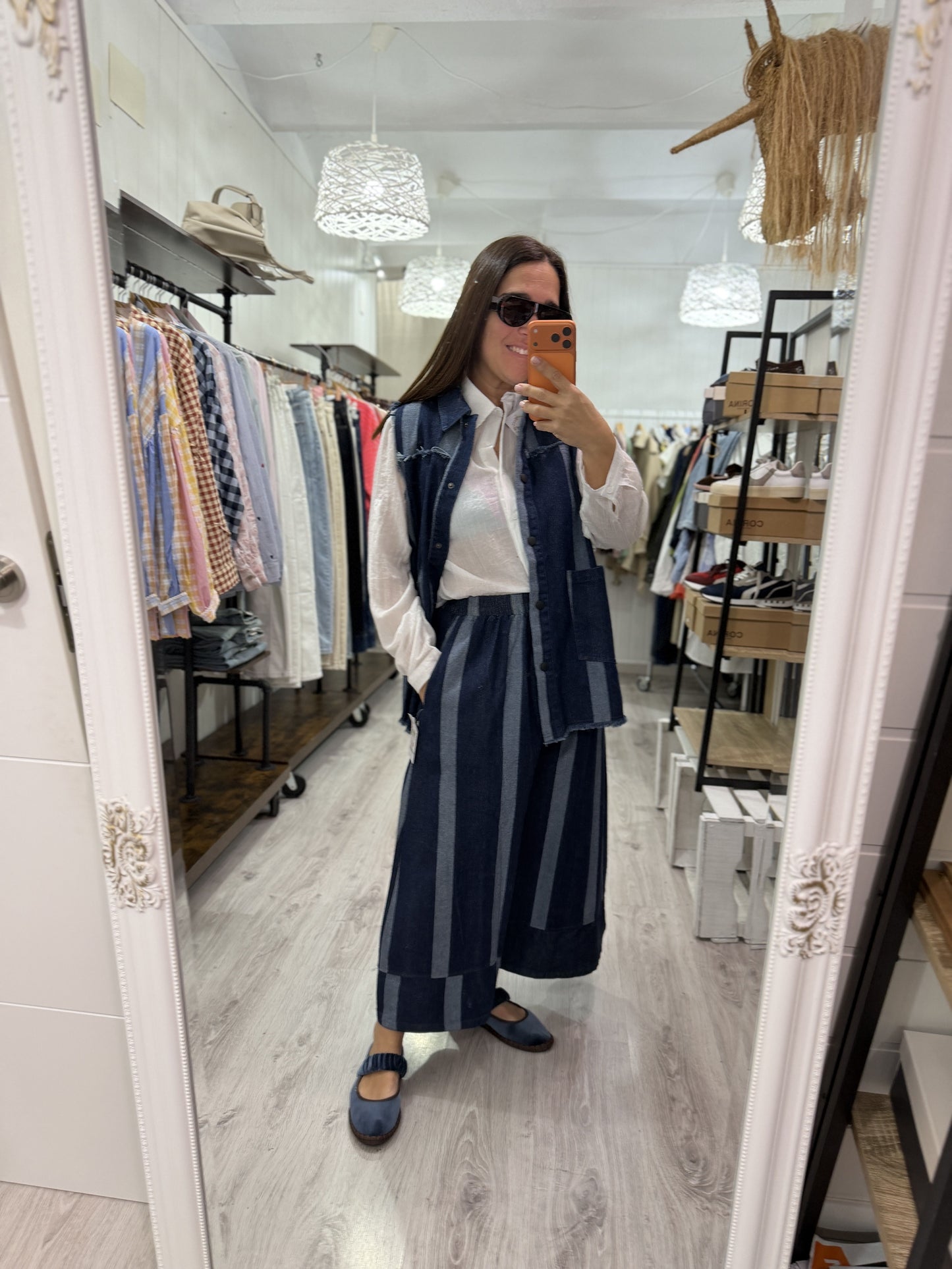 Conjunto Stripes jeans azul