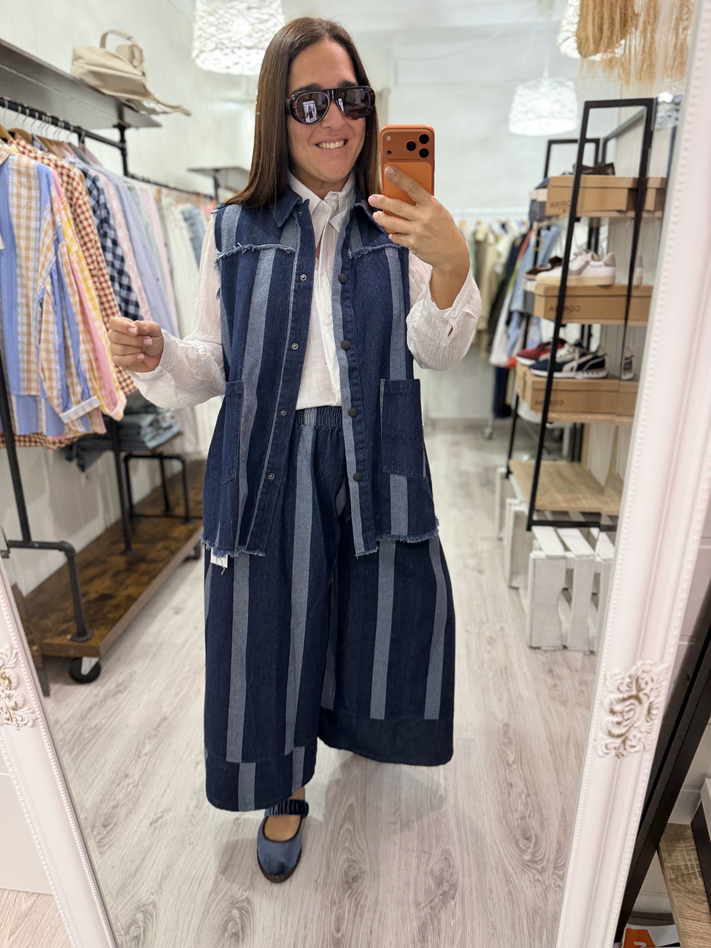 Conjunto Stripes jeans azul