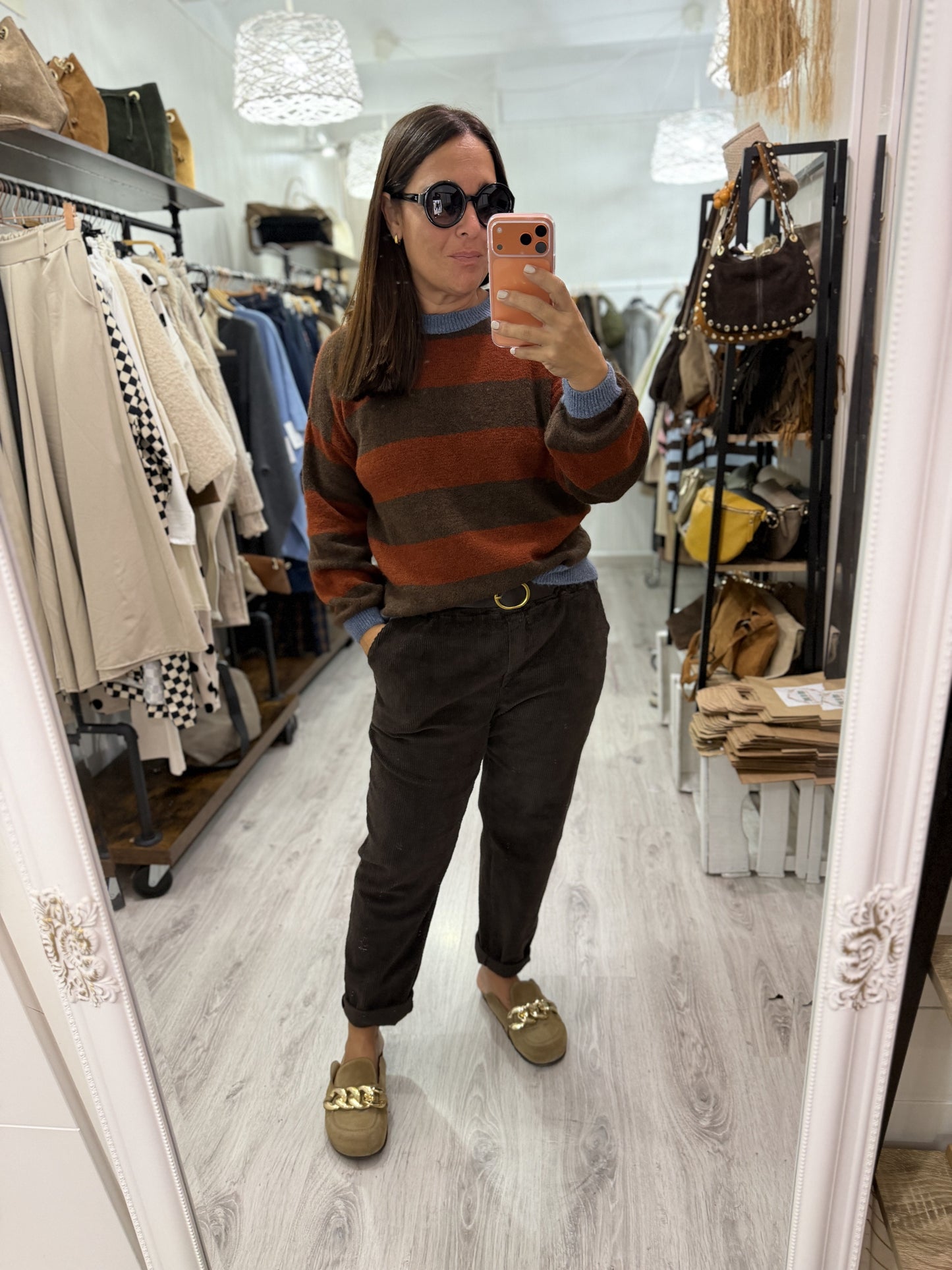 Jersei Anka rayas teja y celeste