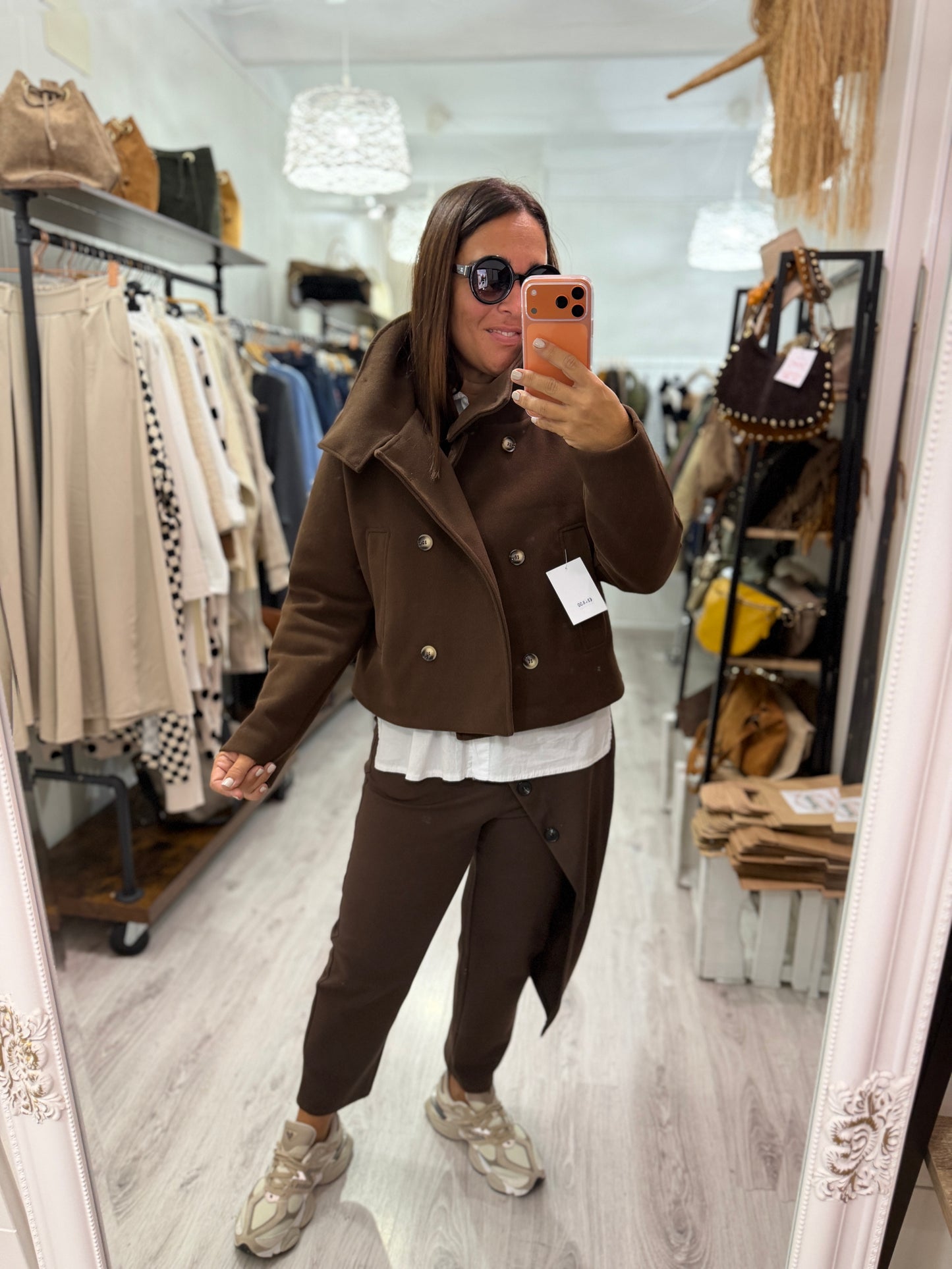 Abrigo Panno chocolate