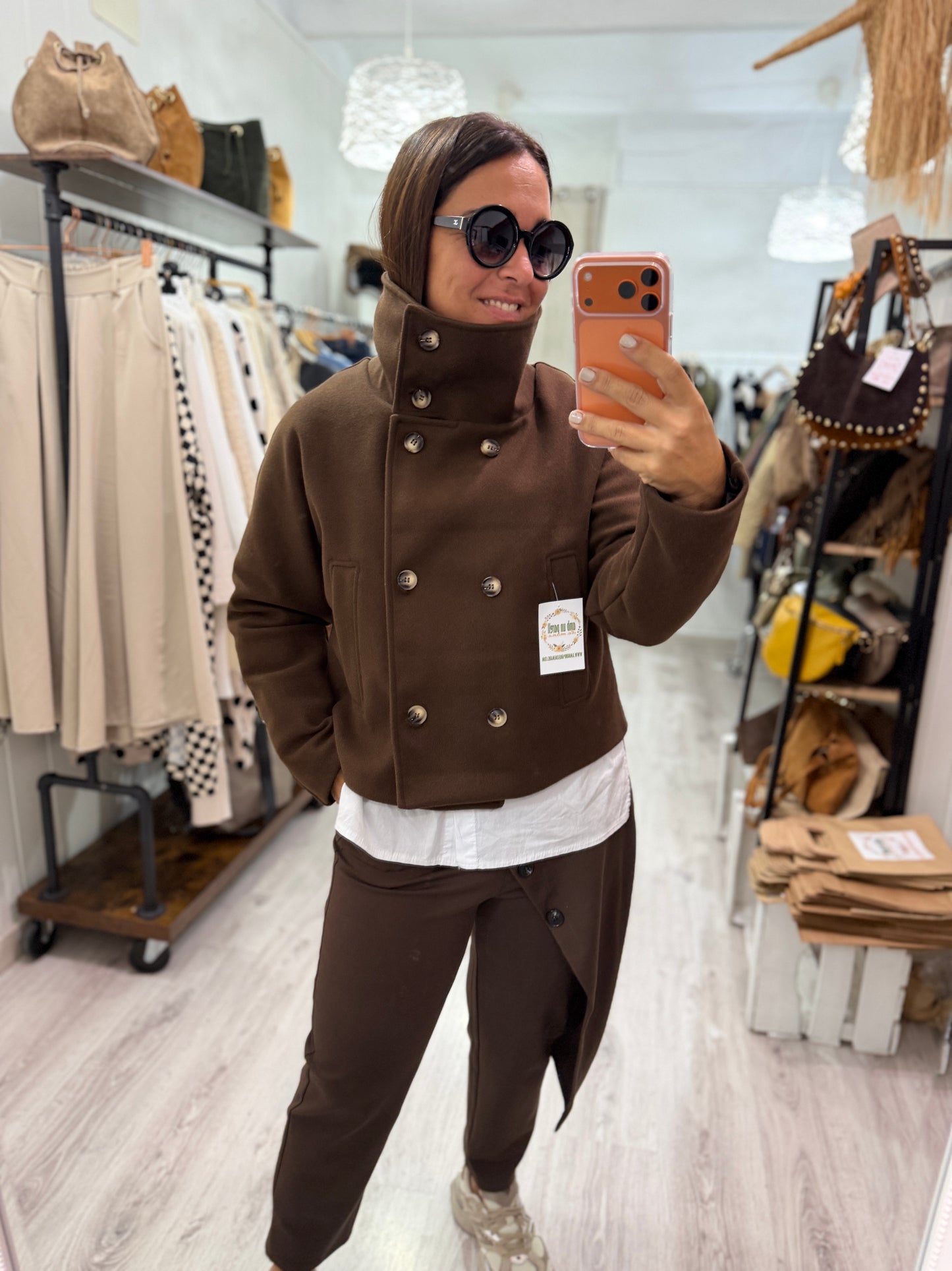 Abrigo Panno chocolate