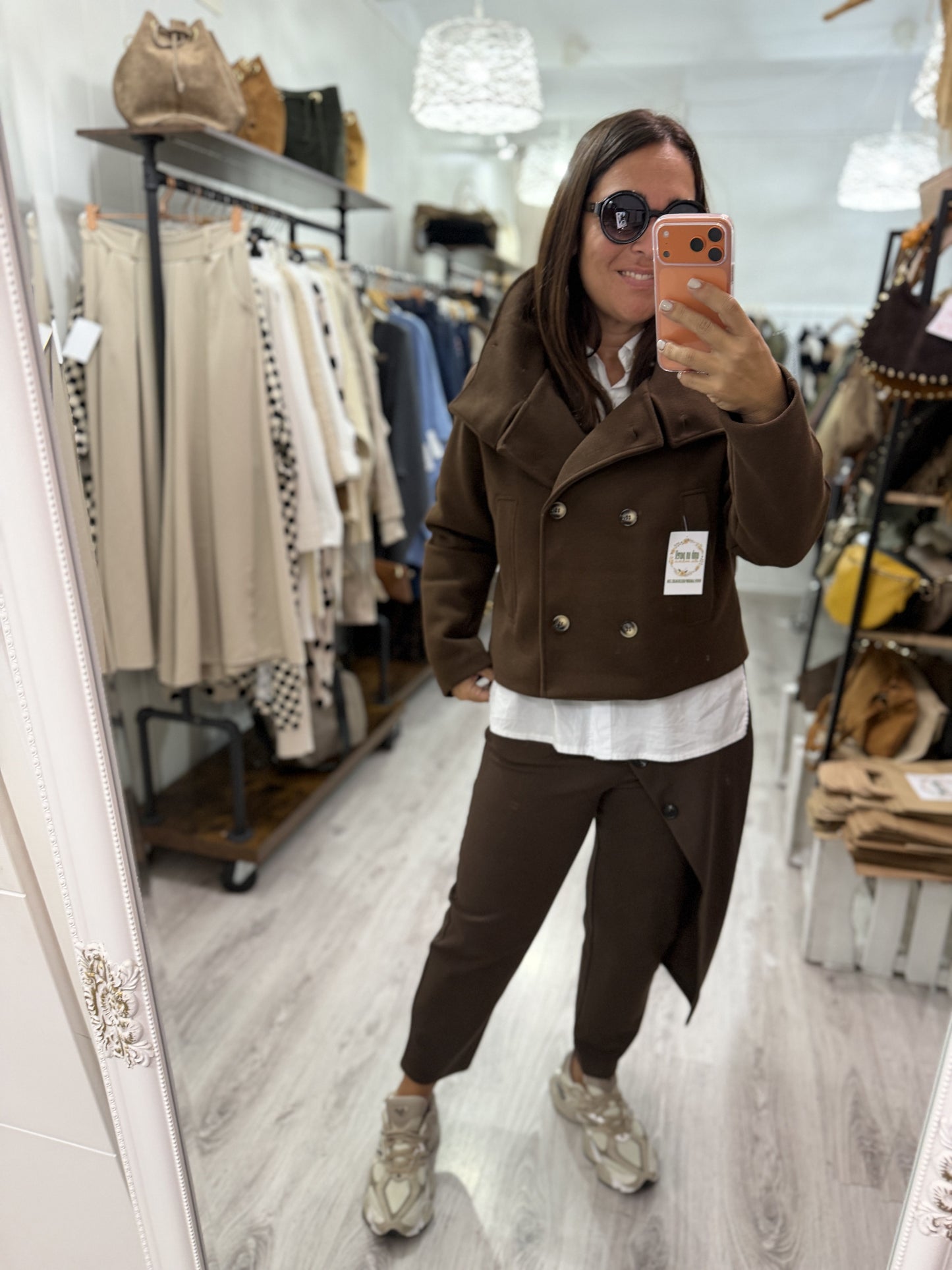 Abrigo Panno chocolate