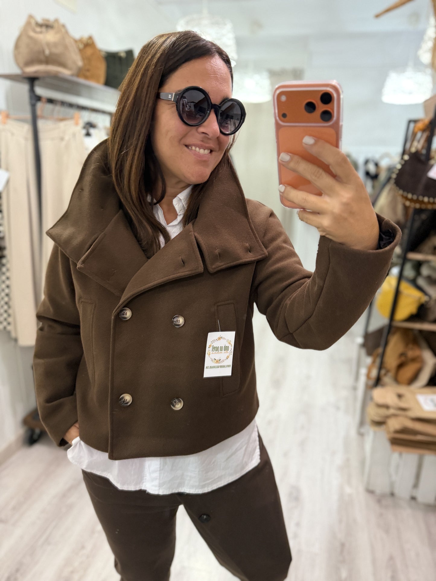 Abrigo Panno chocolate