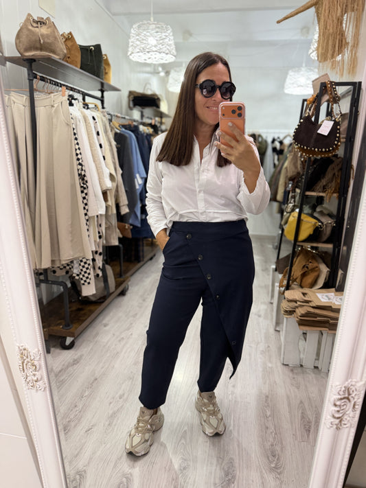 Pantalón Osaka punto roma marino