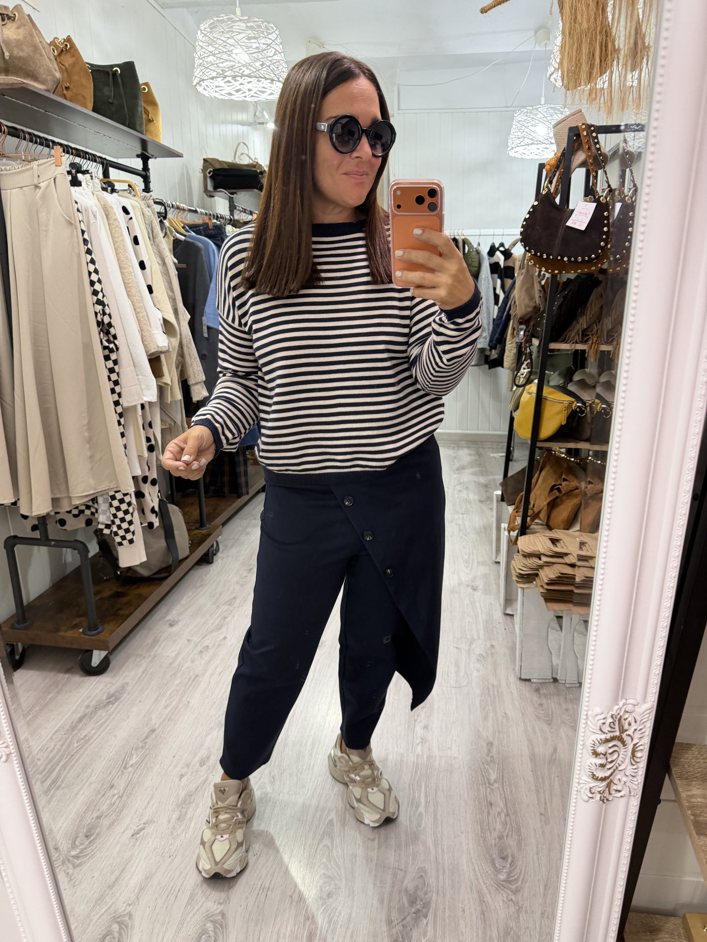 Pantalón Osaka punto roma marino