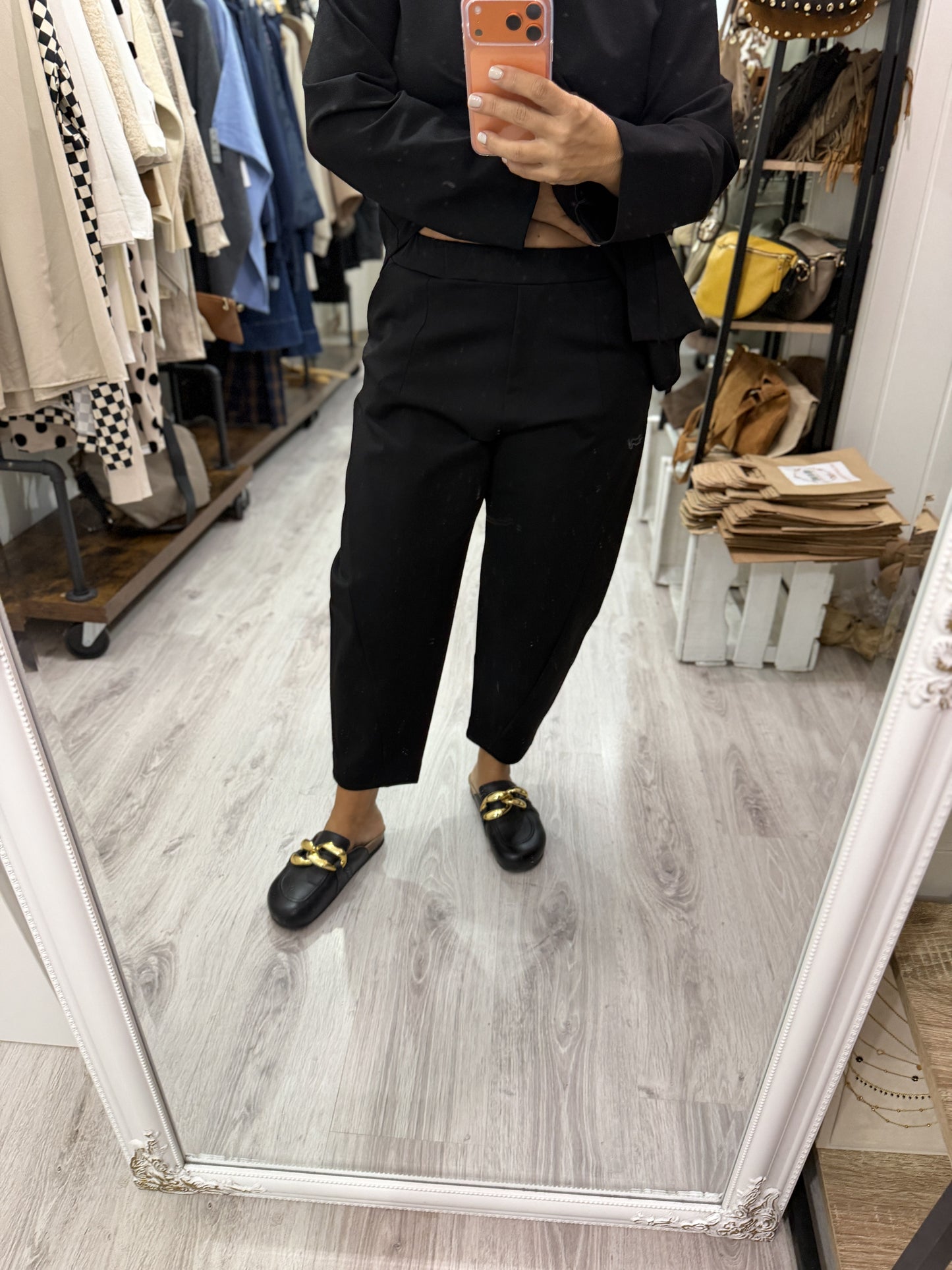 Pantalón Sendai Punto Roma negro