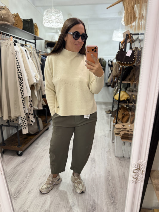 Pantalón Sakura punto roma kaki