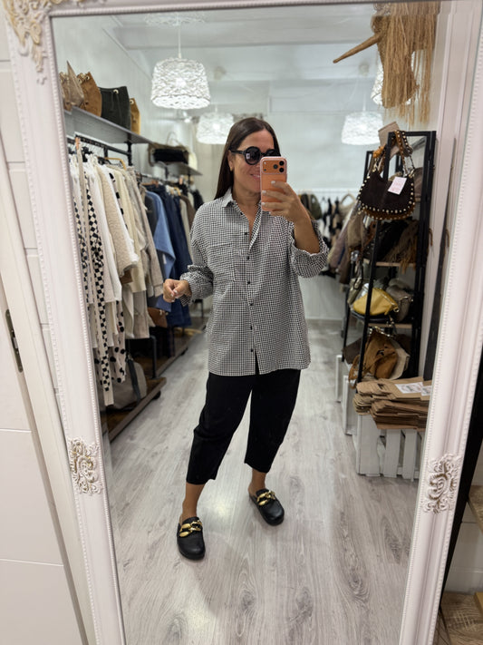 Camisa Vichy oversize