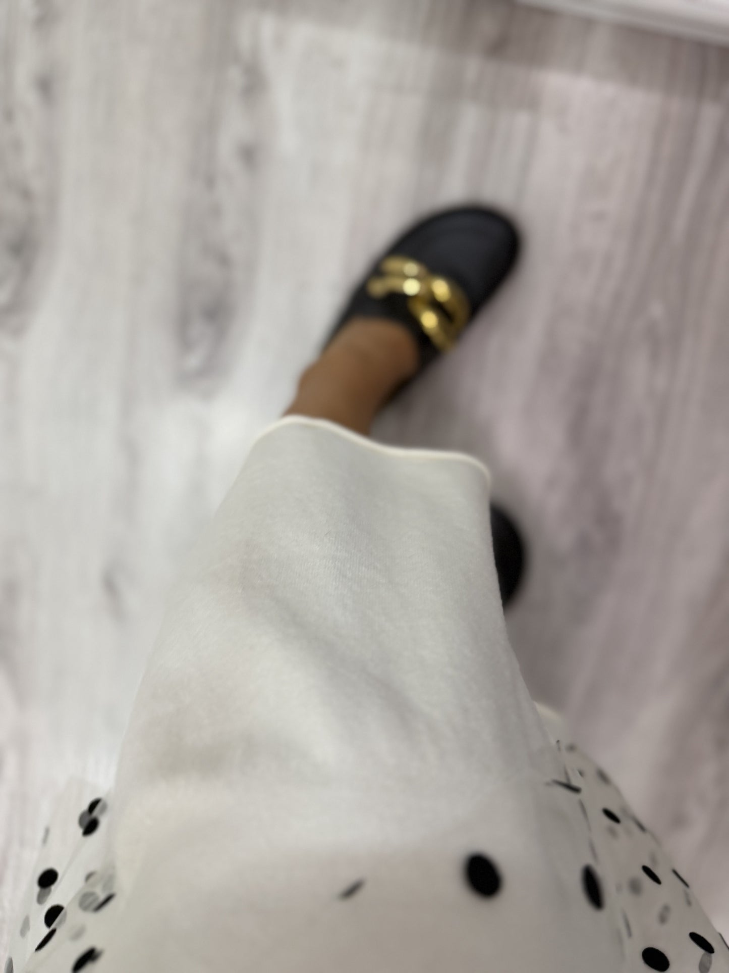 Falda Topos punto y tul beige