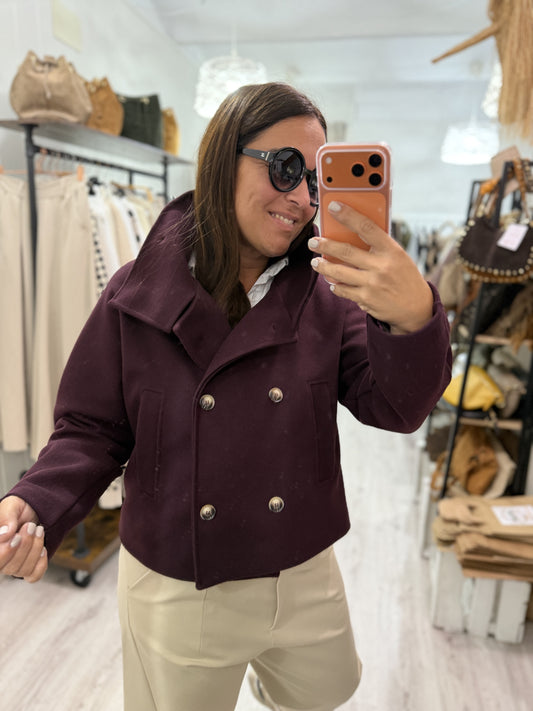 Abrigo Panno berenjena