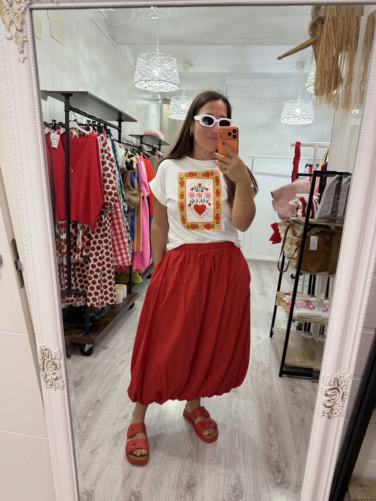 Camiseta Corazón Flores