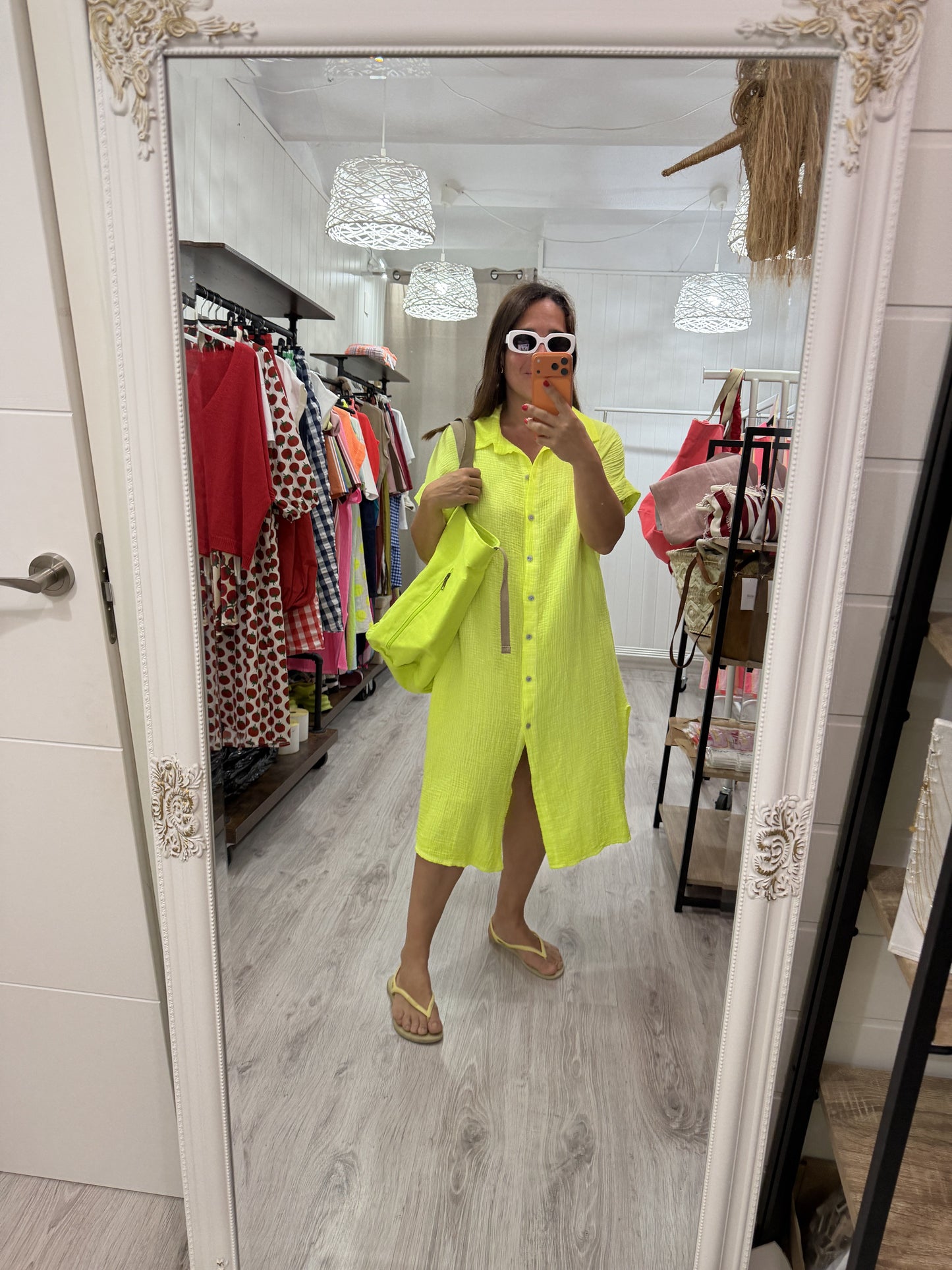 Vestido Bambula Fluor amarillo
