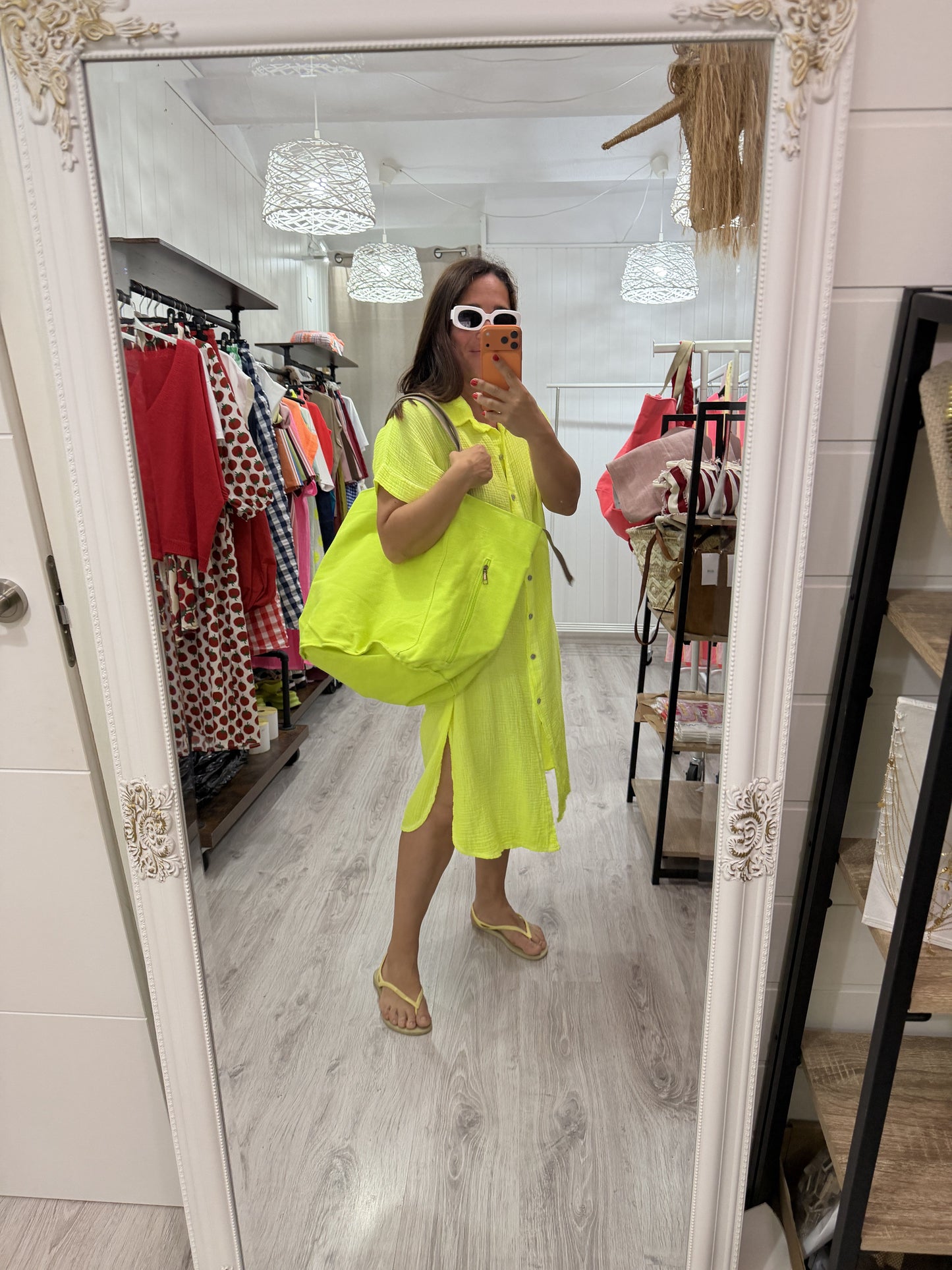 Vestido Bambula Fluor amarillo