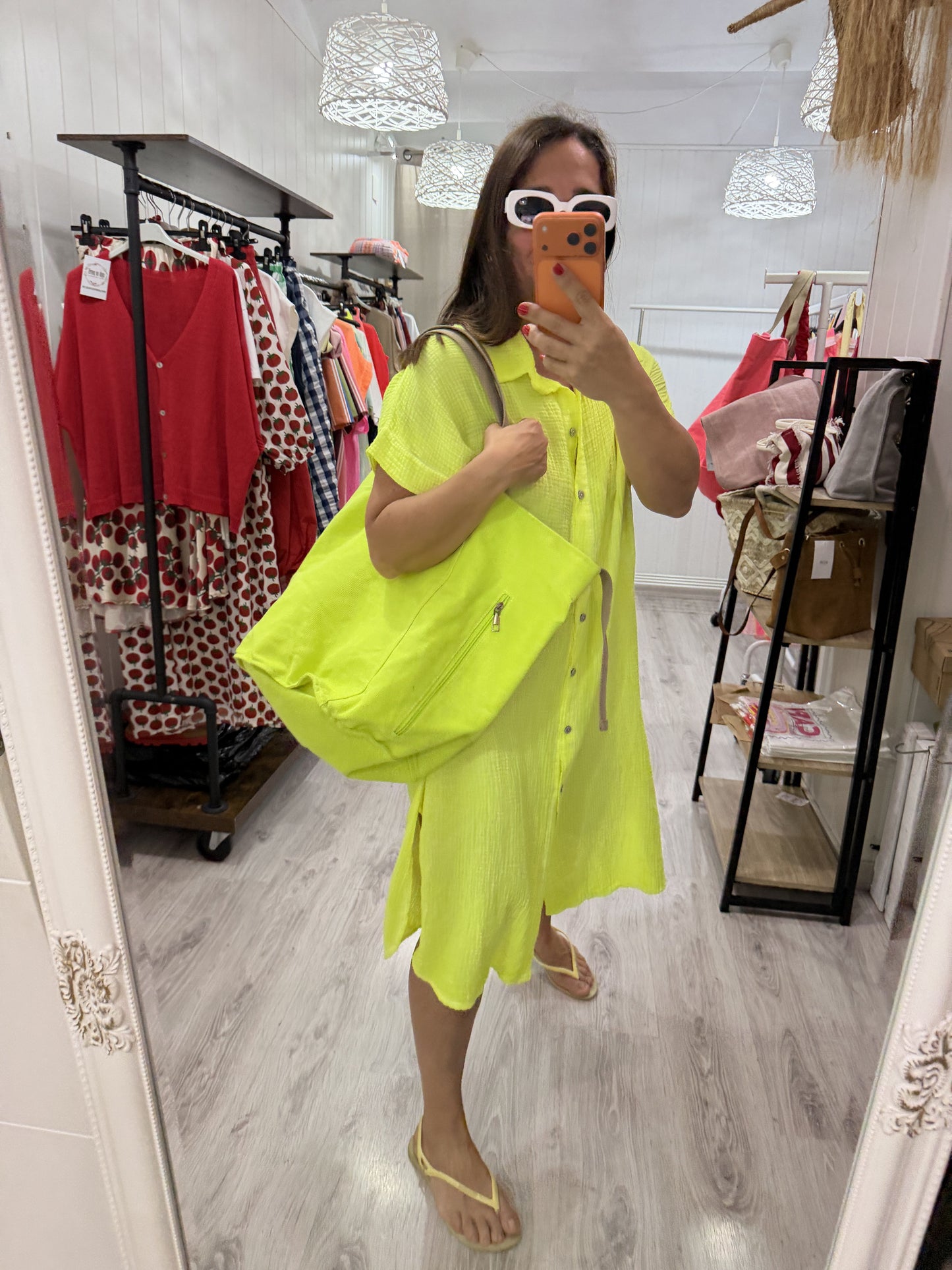 Vestido Bambula Fluor amarillo