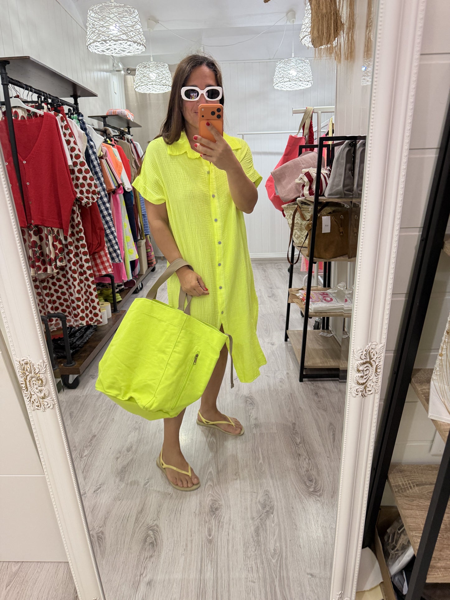 Vestido Bambula Fluor amarillo