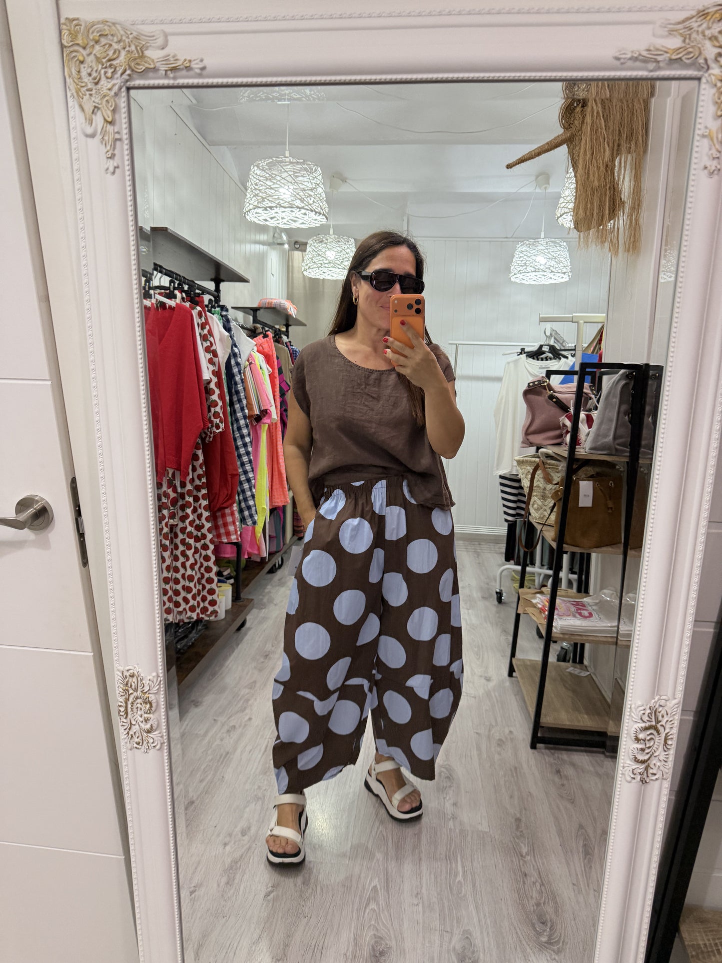 Blusa Kaita lino chocolate