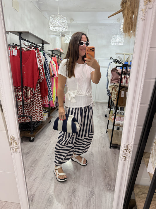 Camiseta Lazo manga corta blanco