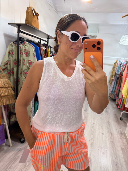 Camiseta Boho tirantes blanco