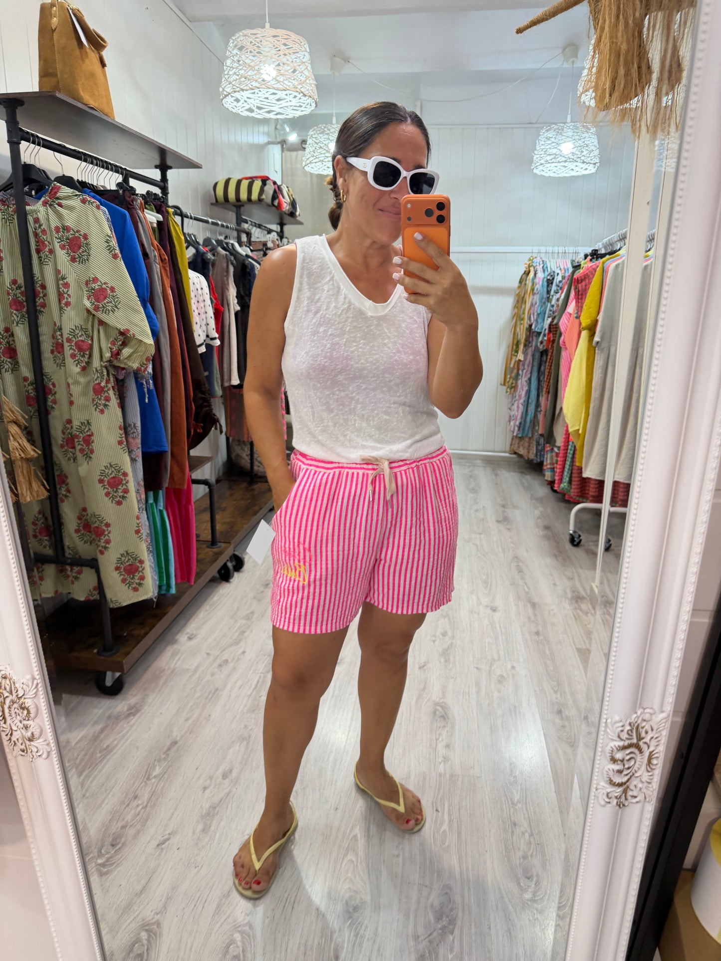 Camiseta Boho tirantes blanco