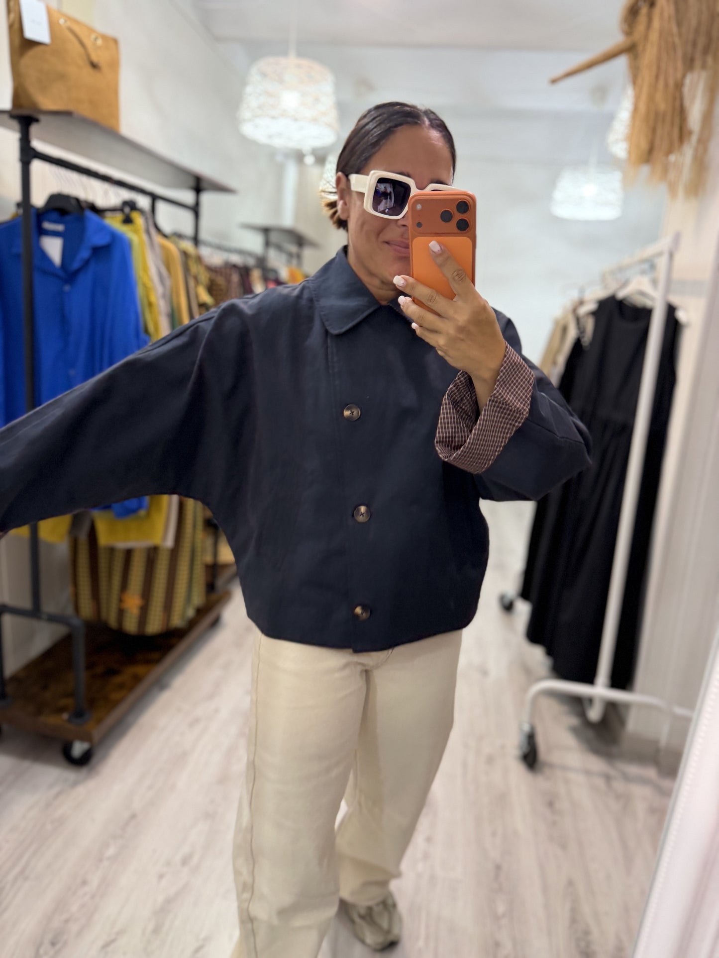 Gabardina Akari marino