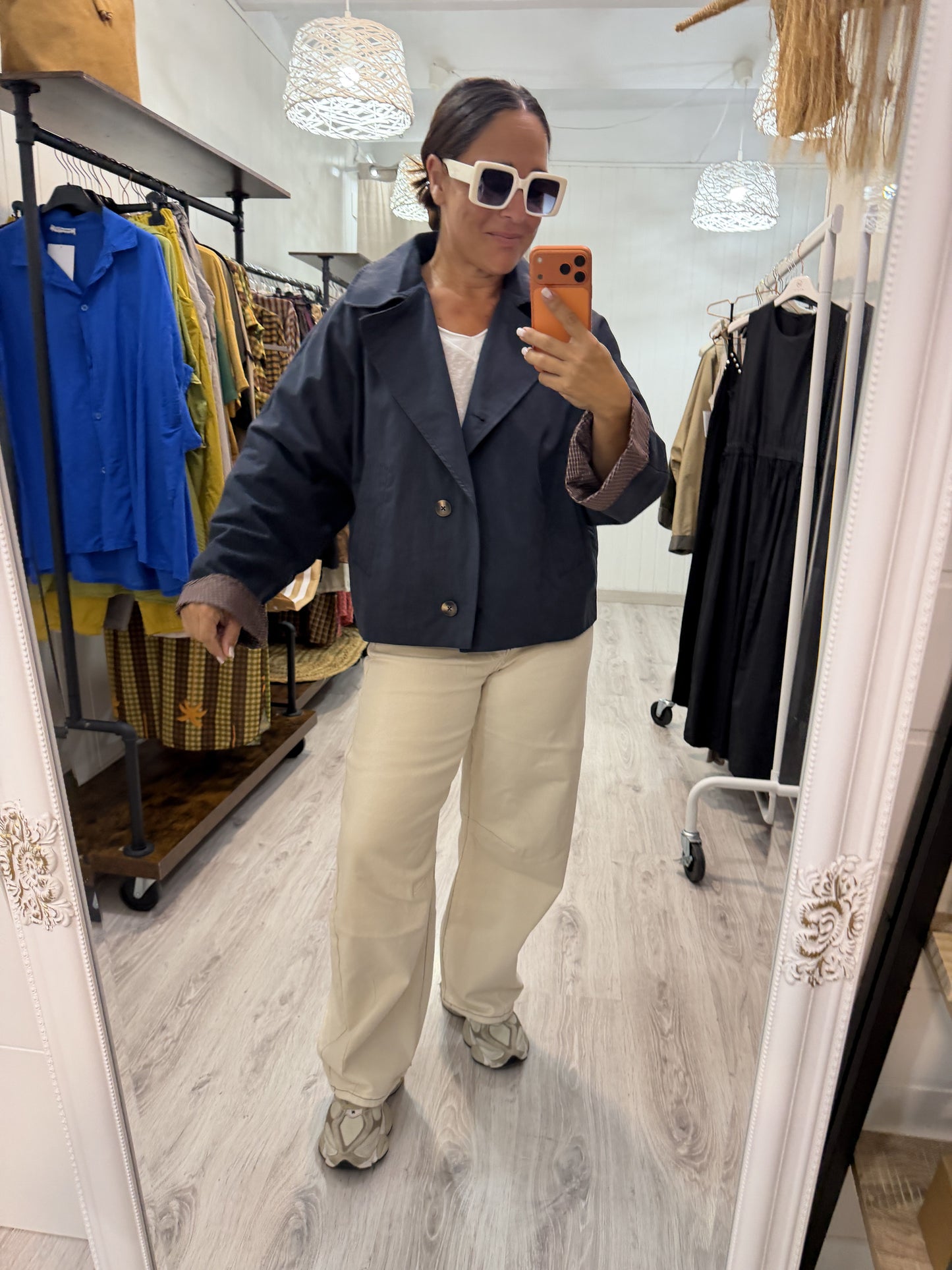 Gabardina Akari marino
