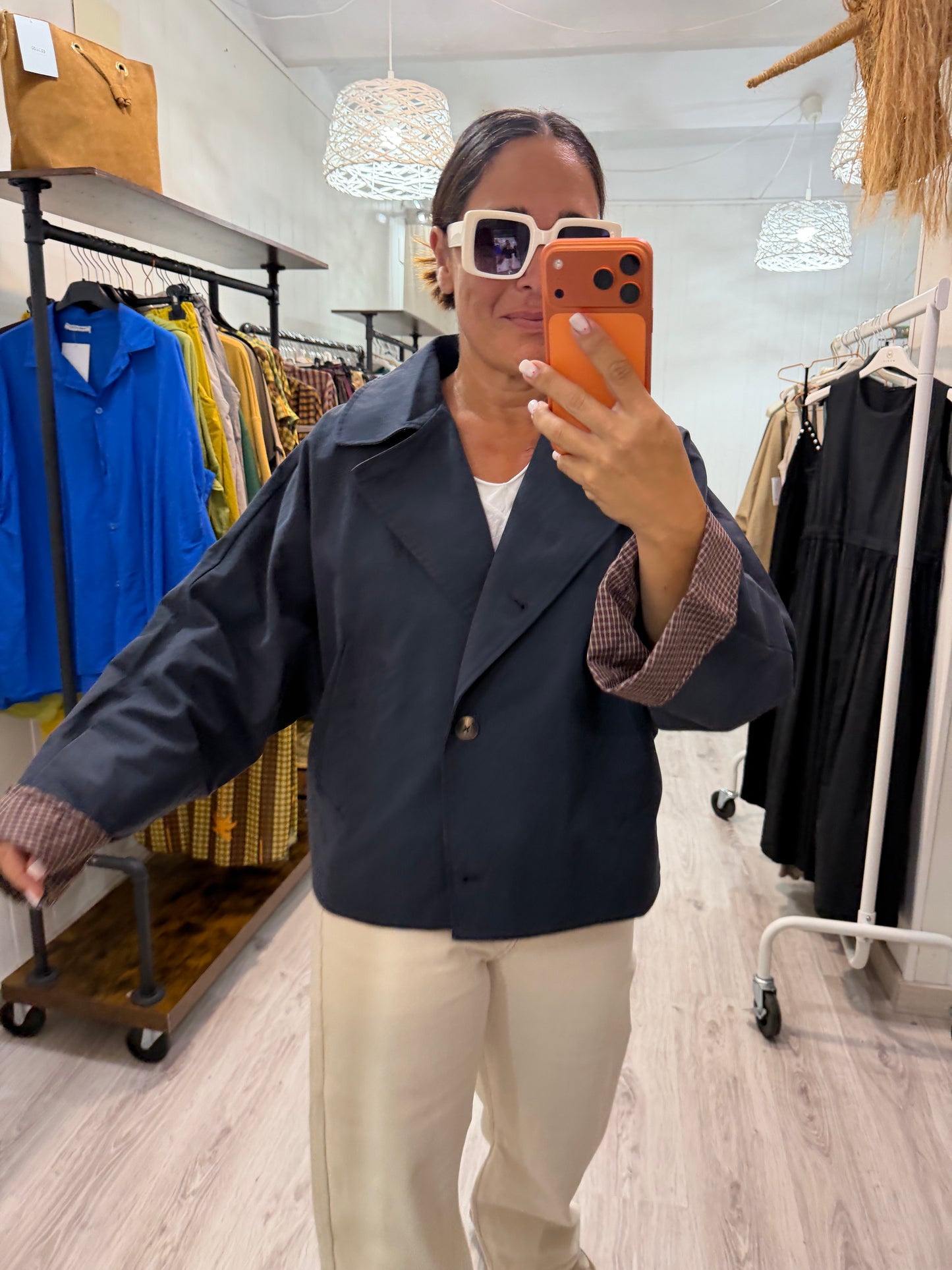 Gabardina Akari marino