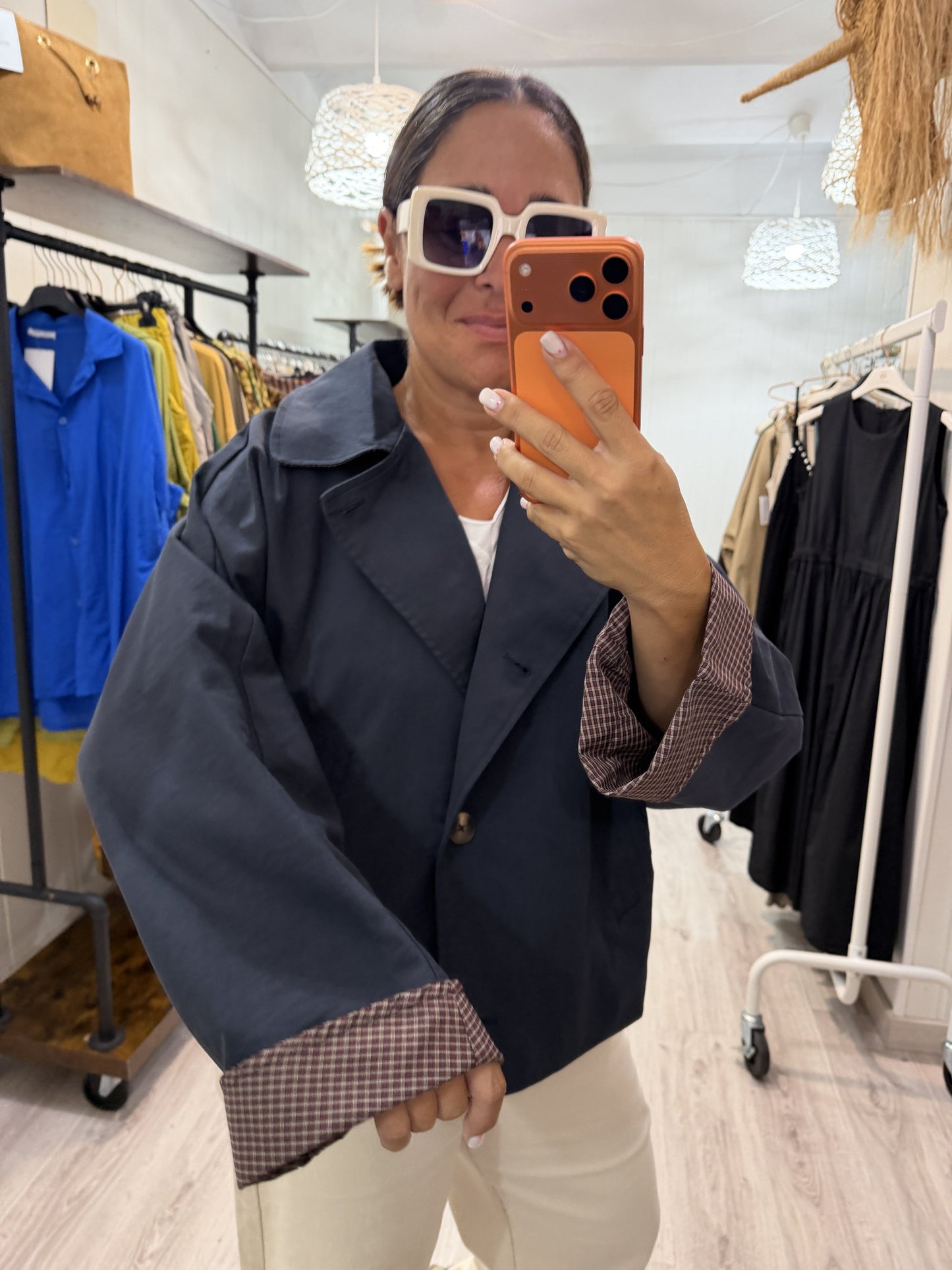 Gabardina Akari marino