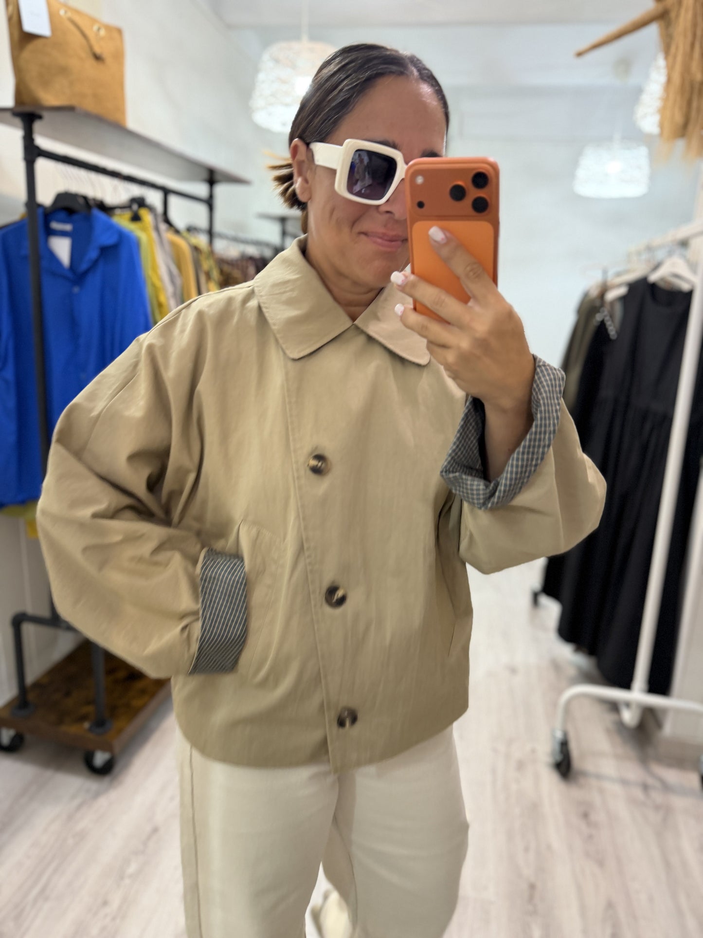 Gabardina Akari beige