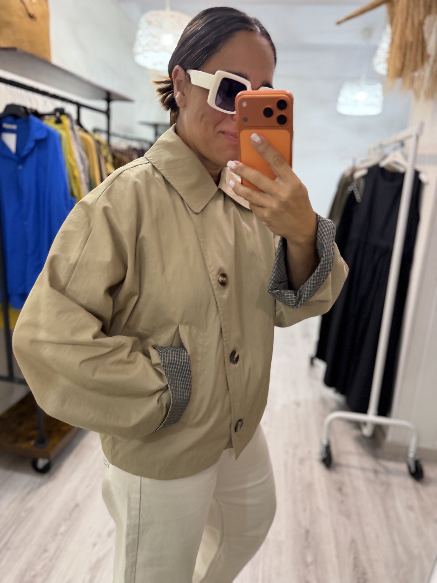 Gabardina Akari beige