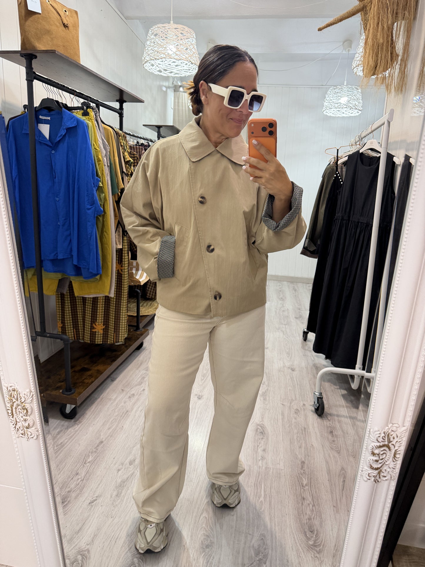 Gabardina Akari beige