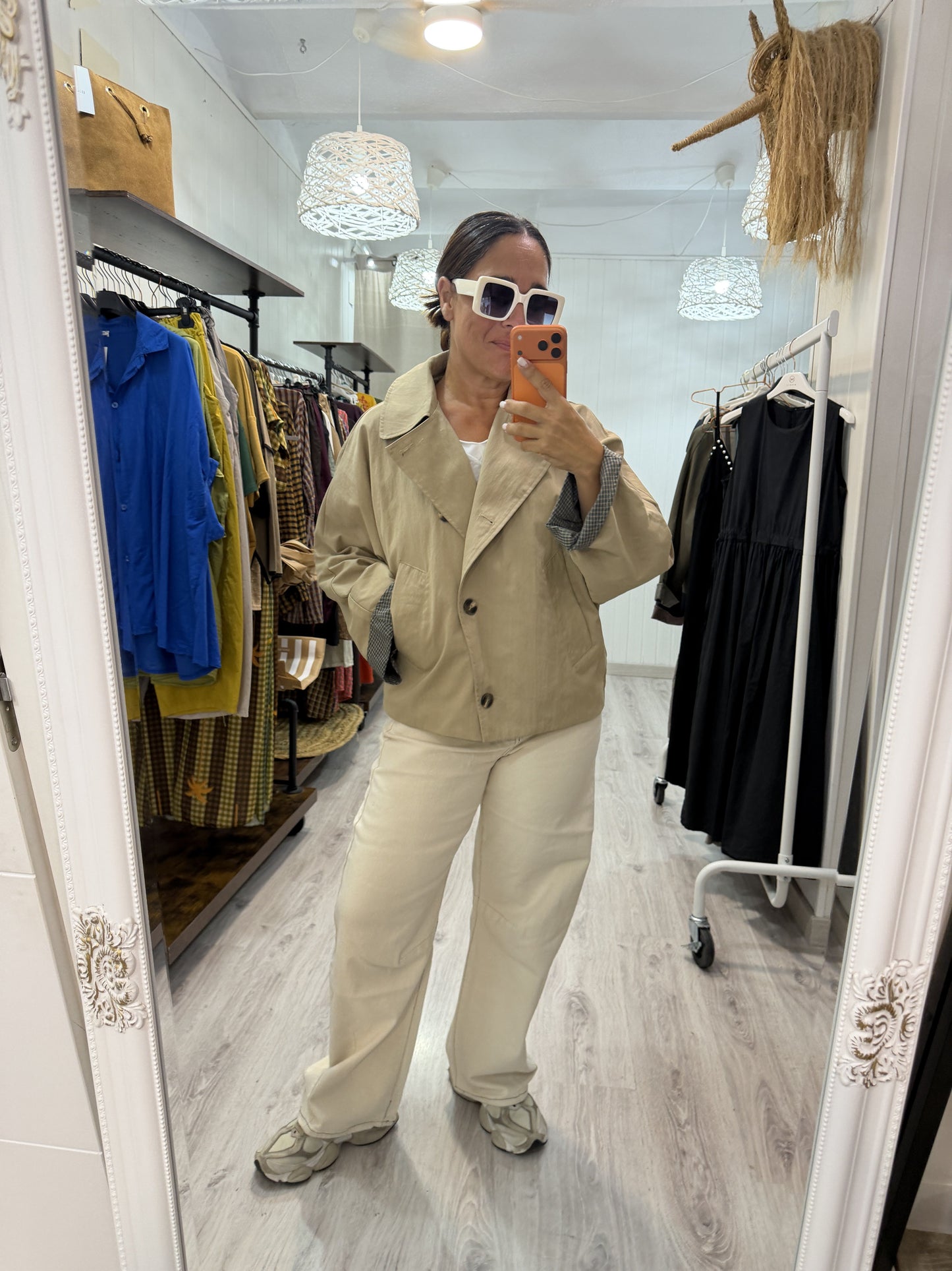 Gabardina Akari beige