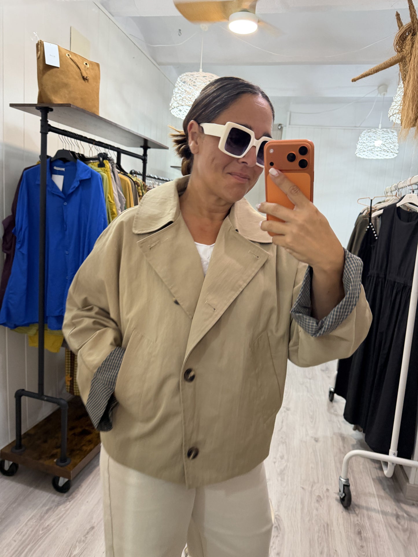 Gabardina Akari beige